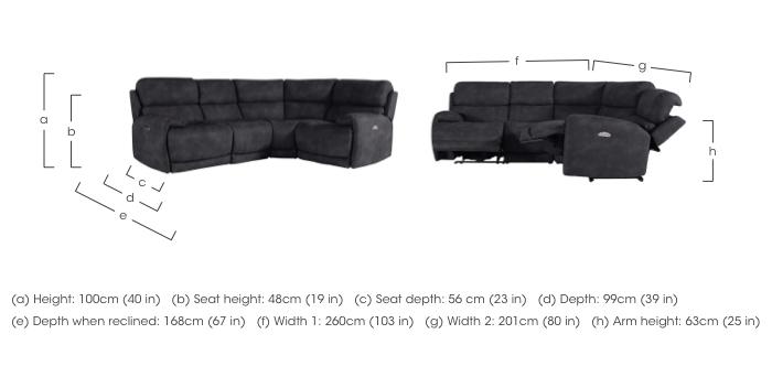 Link Fabric Power Recliner Corner Sofa with Power Headrests in  on Furniture Village
