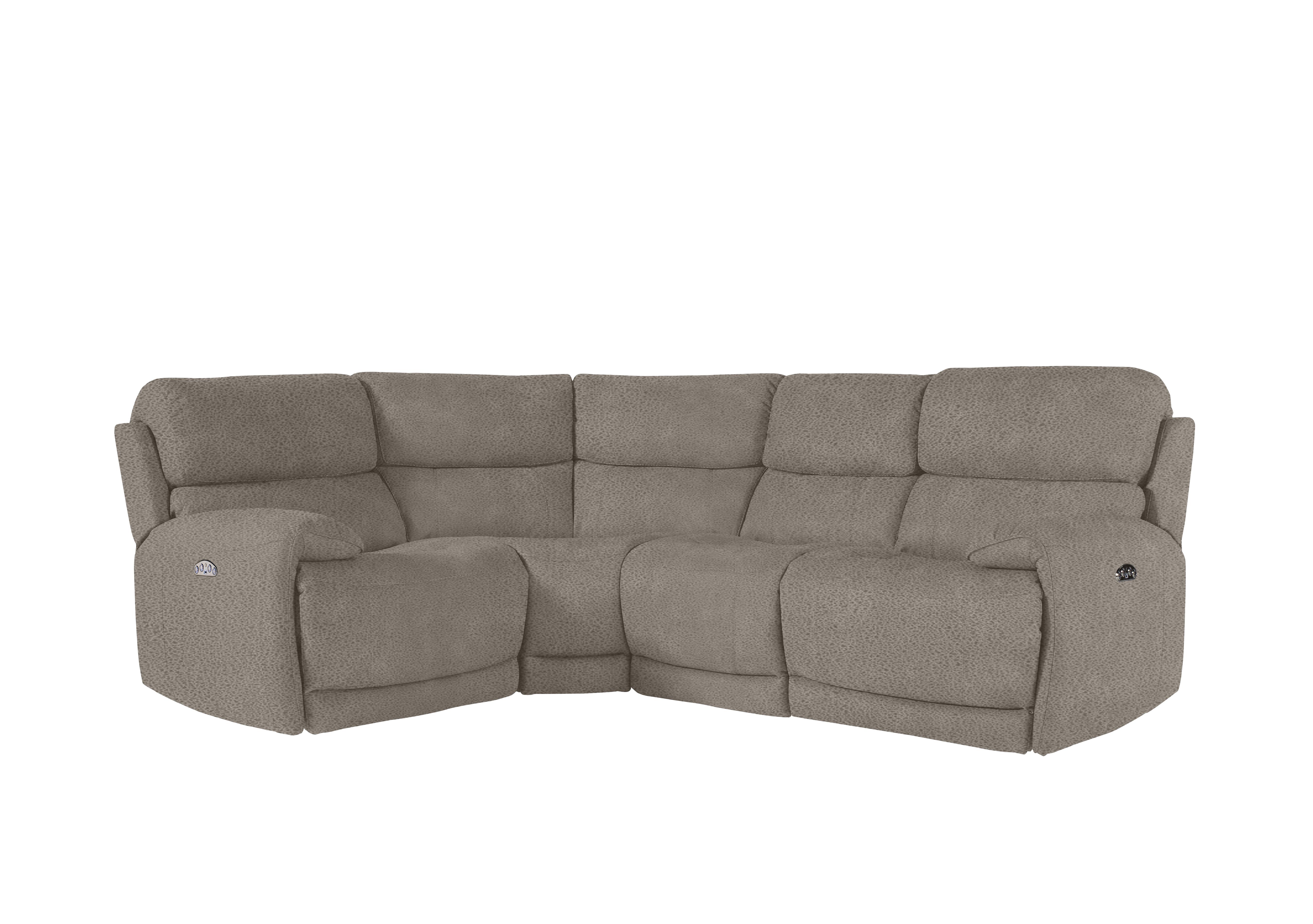Link Fabric Power Recliner Corner Sofa with Power Headrests in Bfa-Blj-R946 Silver on Furniture Village