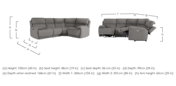 Link Leather Power Recliner Corner Sofa with Power Headrests in  on Furniture Village