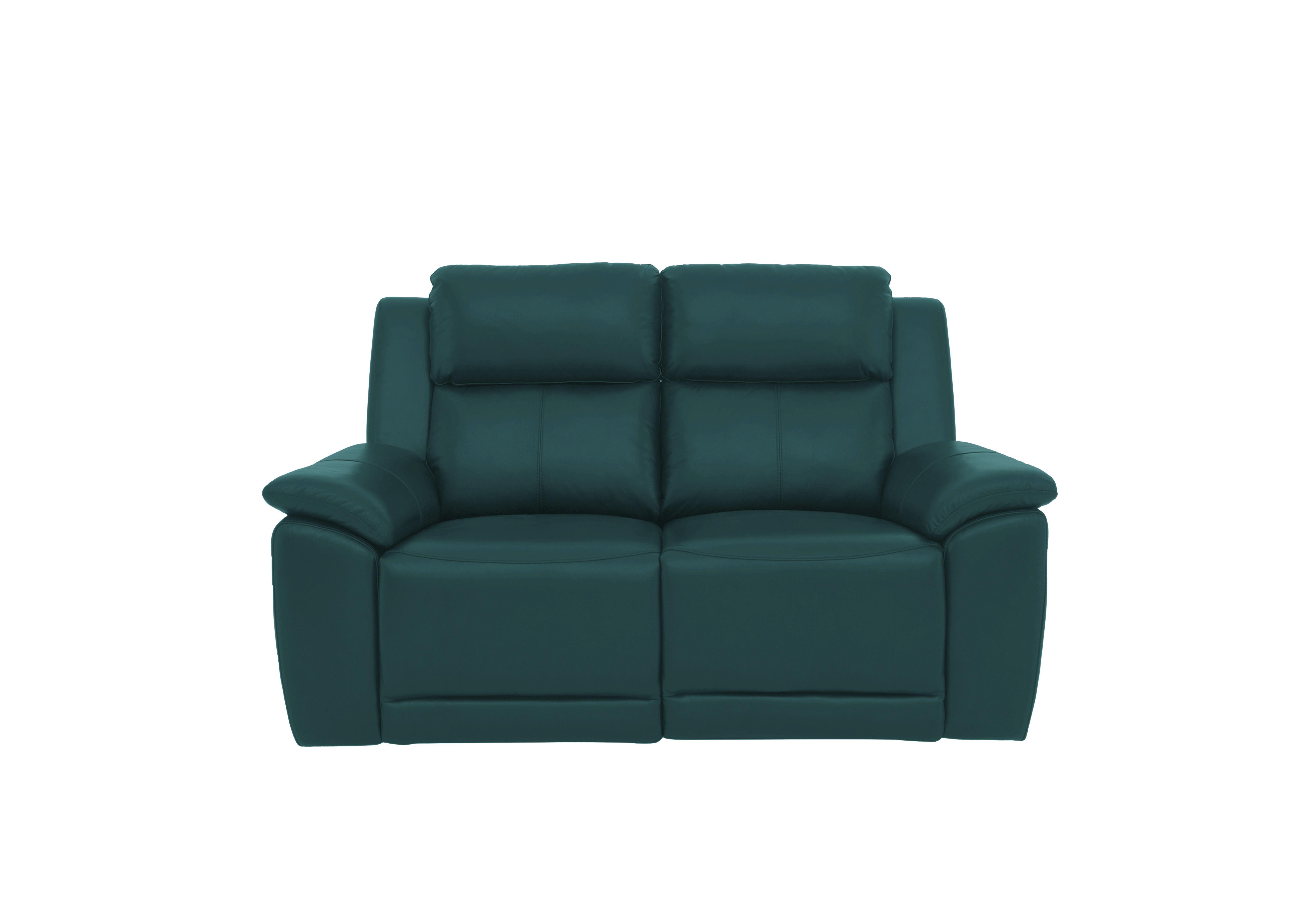 Utah Leather 2 Seater Power Recliner Sofa with Heated Seats in Midnight Jade Matte Le-9324 on Furniture Village