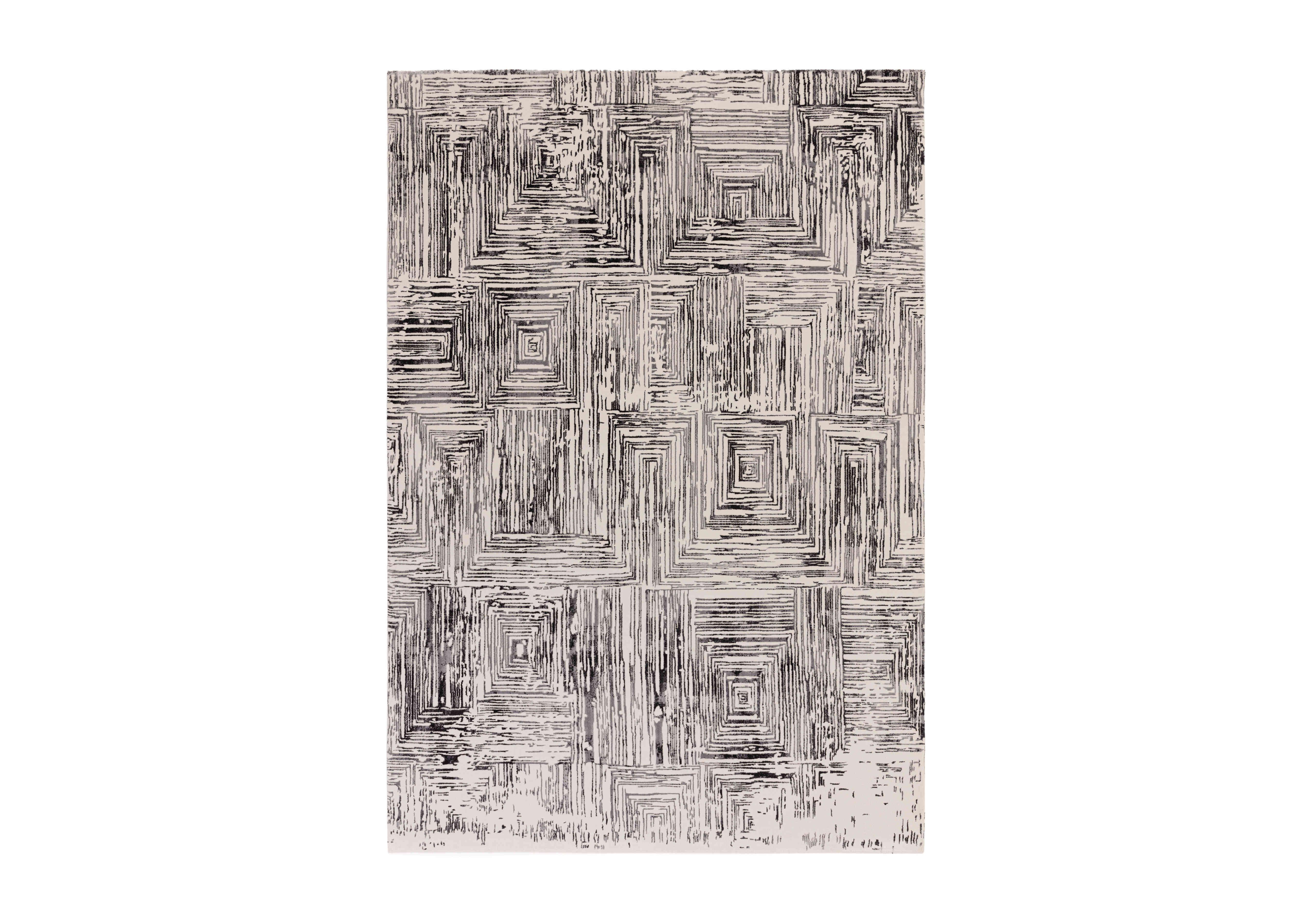 Kuza Portrait Rug in Grey on Furniture Village