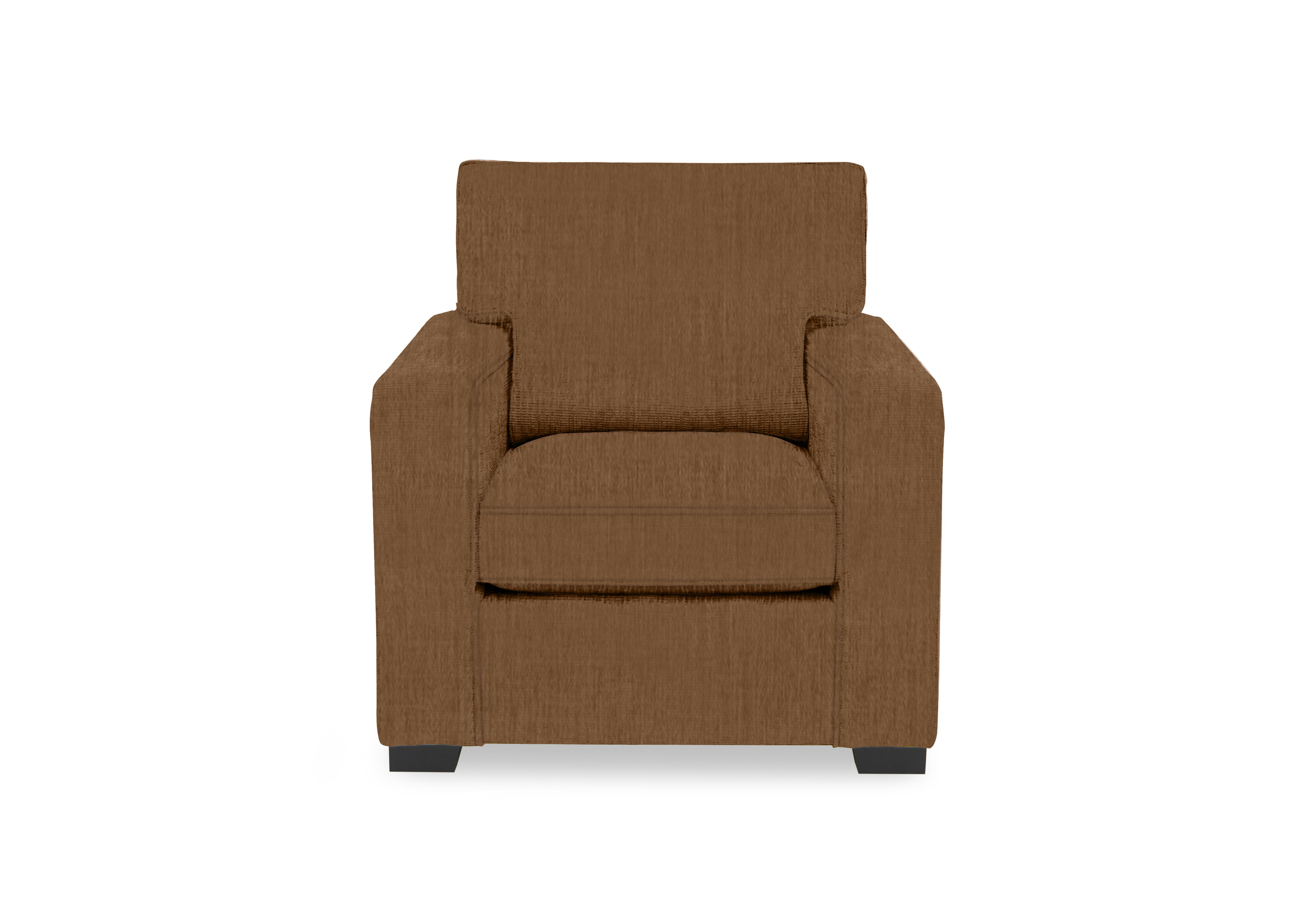 Abberton Armchair in Caramel Thaxted Chenille Plain on Furniture Village