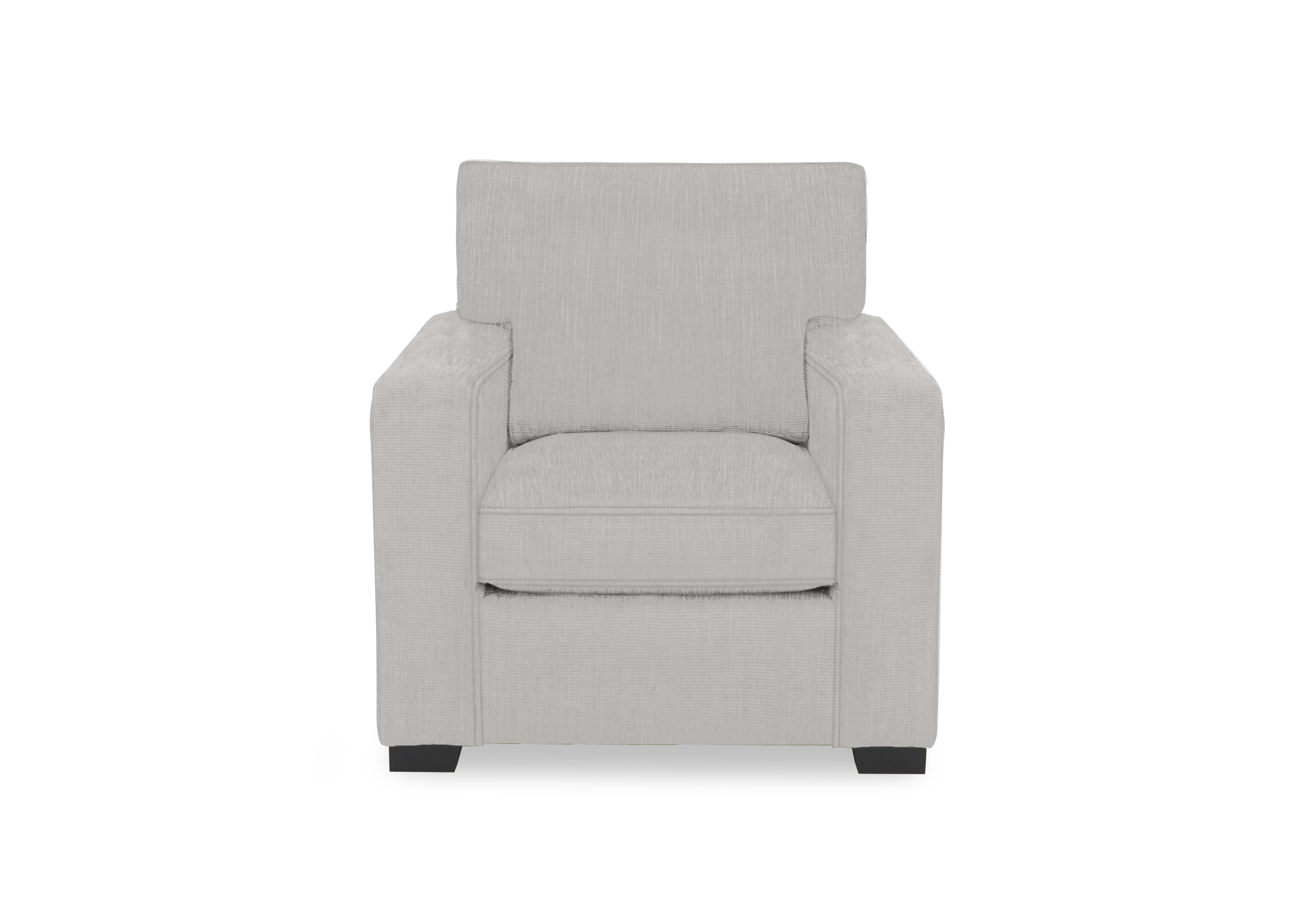 Abberton Armchair in Oyster Ashton Chenille Plain on Furniture Village