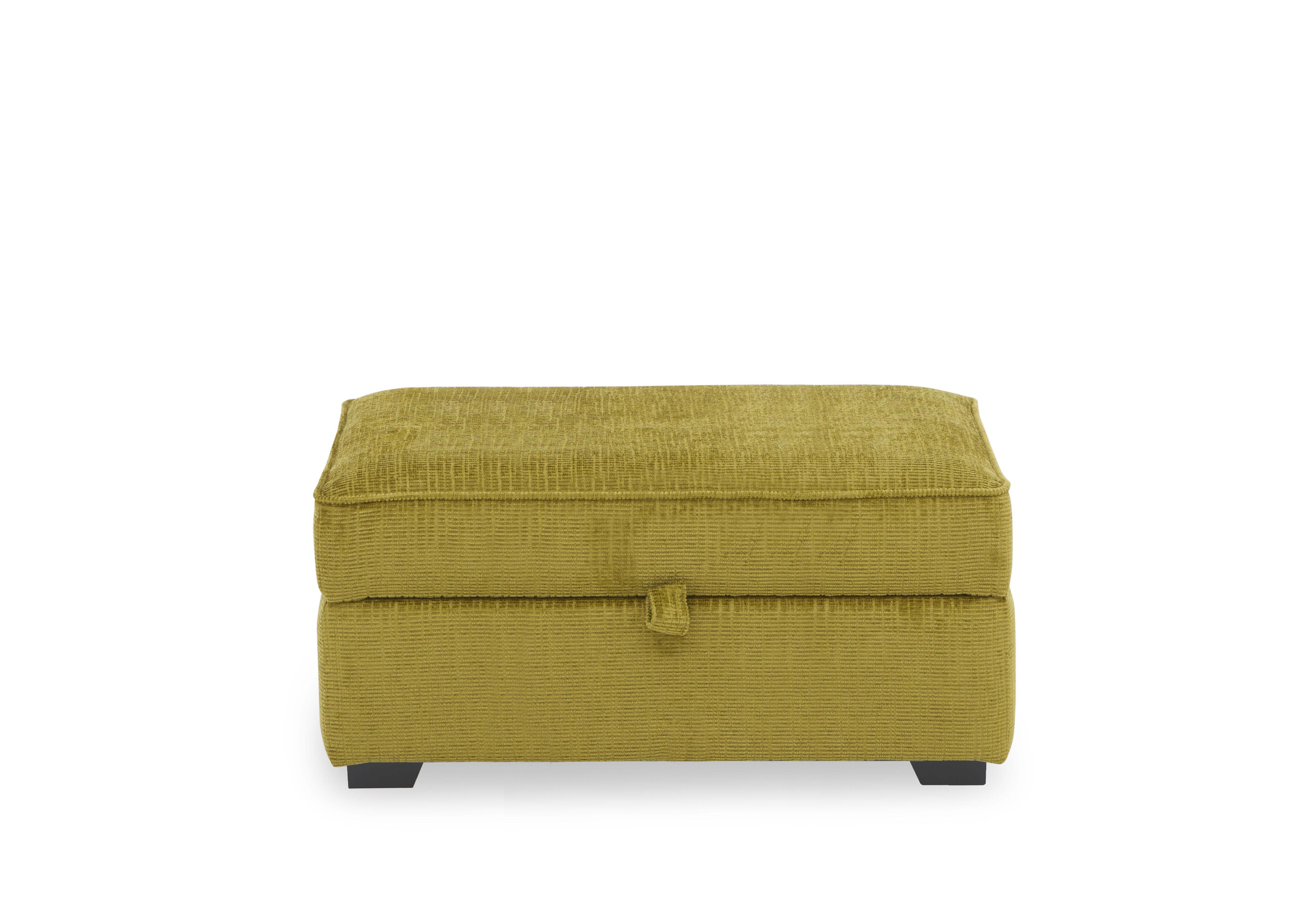 Abberton Large Storage Footstool in Plain Fabric in Dill Bromley Chenille Plain on Furniture Village