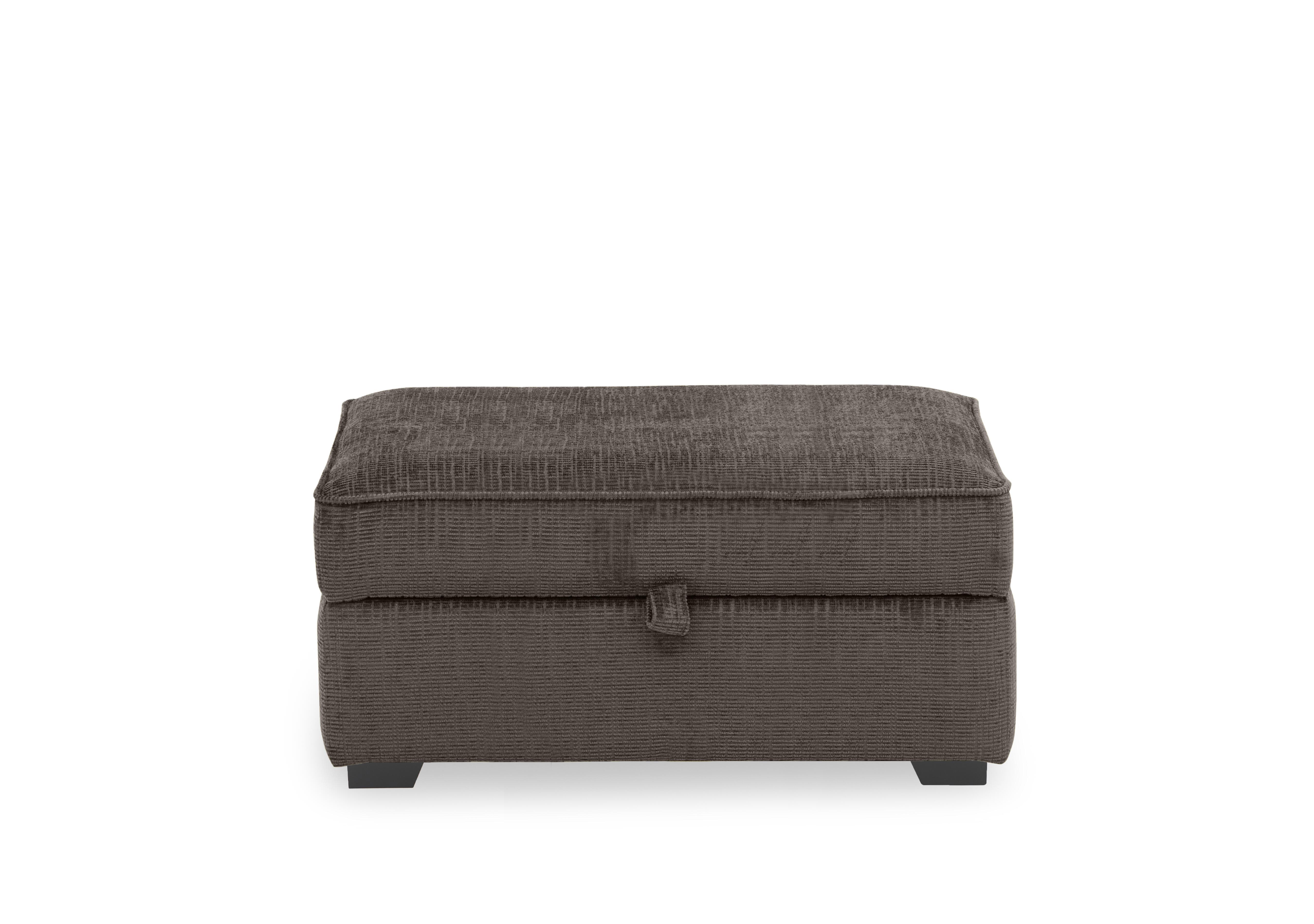 Abberton Large Storage Footstool in Plain Fabric in Espresso Bromley Chenille Plai on Furniture Village