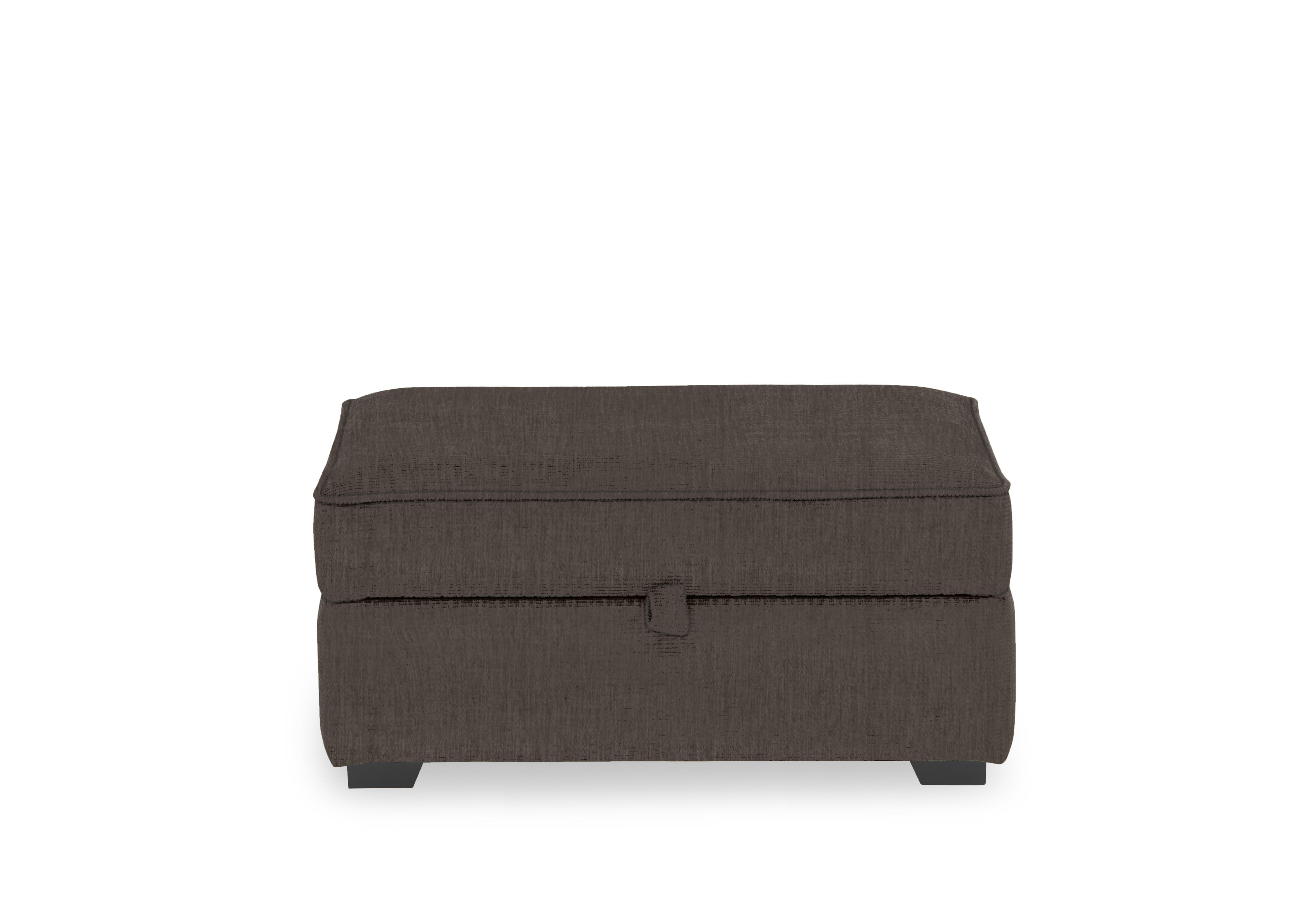 Abberton Large Storage Footstool in Plain Fabric in Mink Thaxted Chenille Plain on Furniture Village