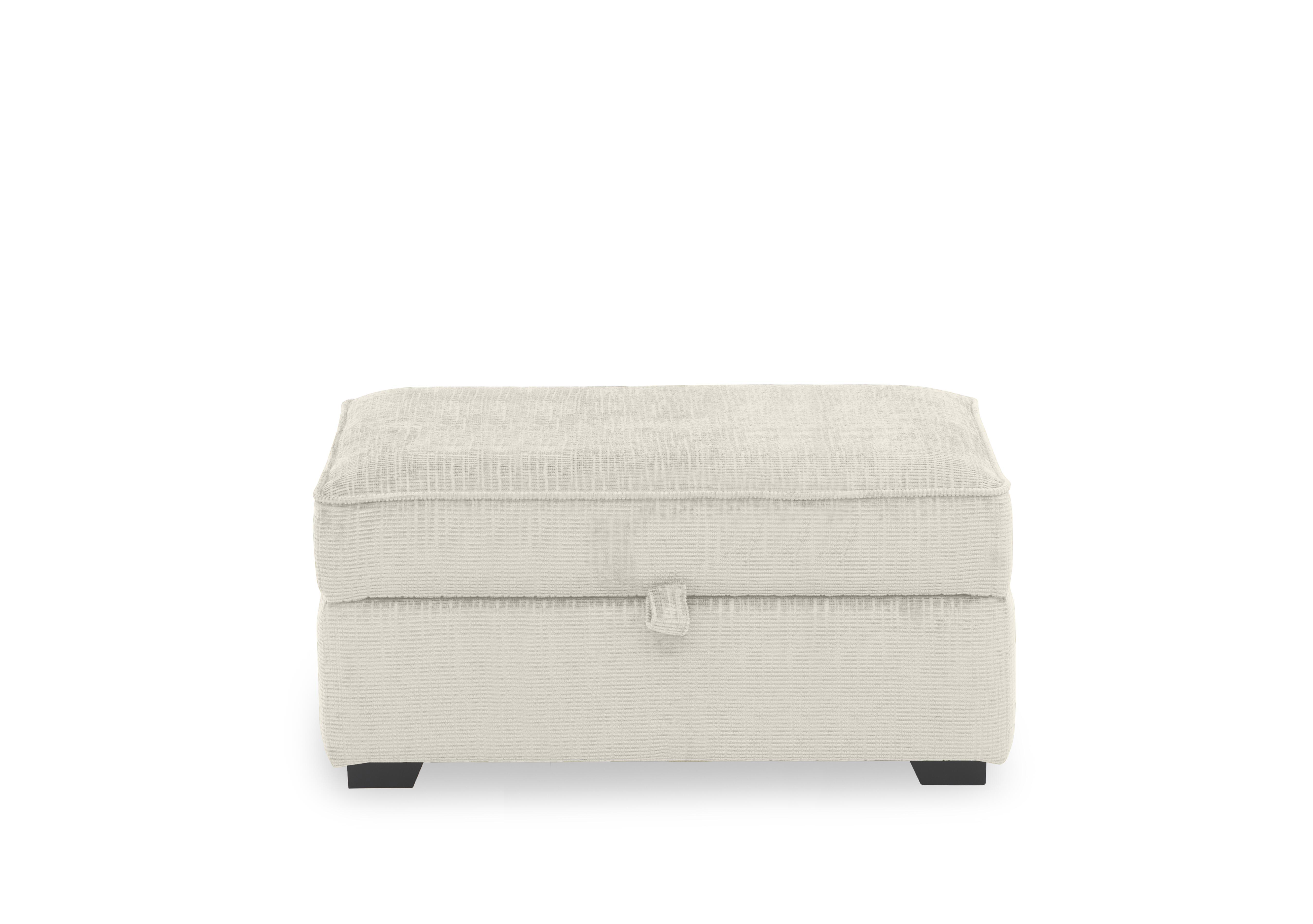 Abberton Large Storage Footstool in Plain Fabric in Oatmeal Bromley Chenille Plain on Furniture Village