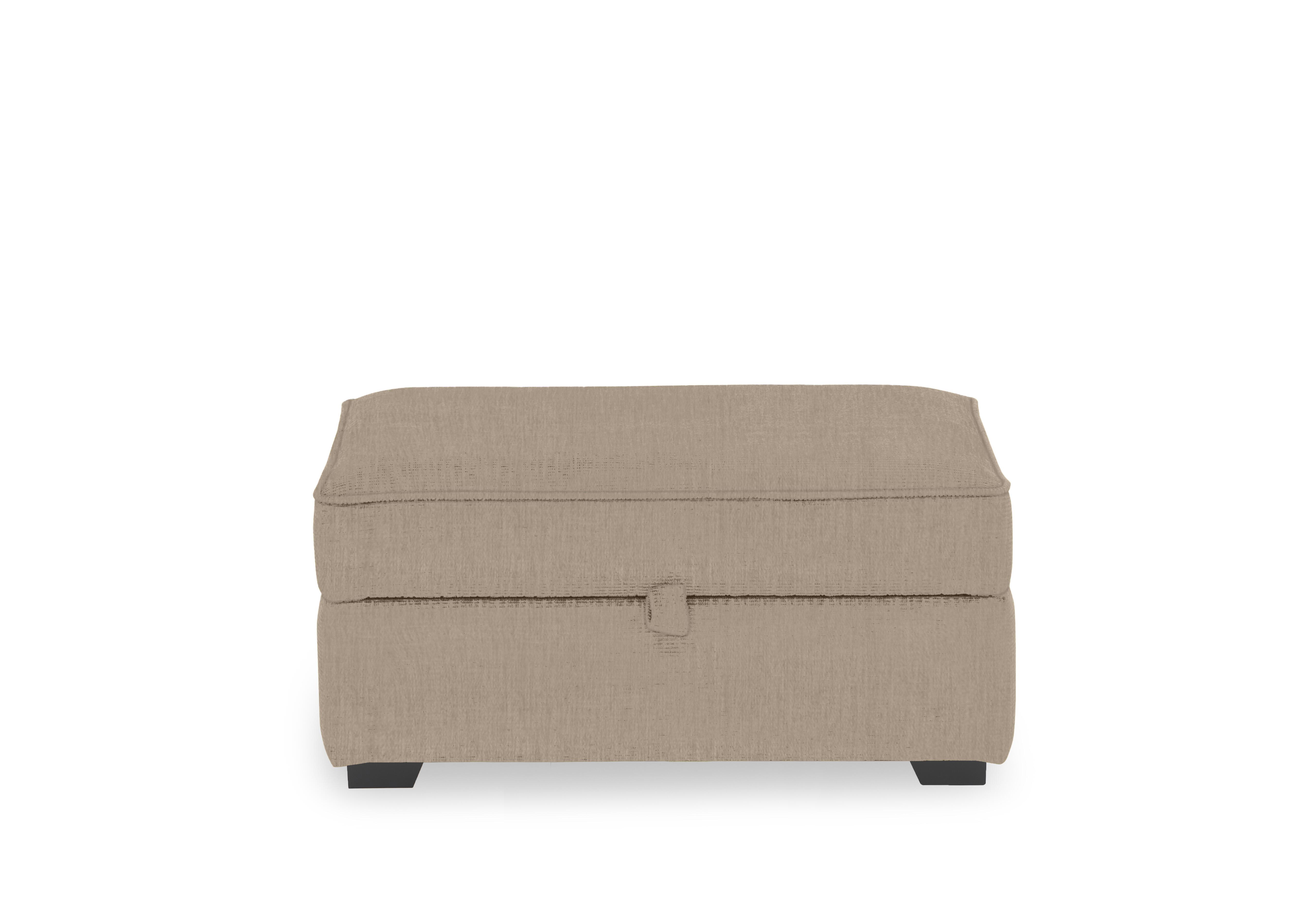 Abberton Large Storage Footstool in Plain Fabric in Sand Thaxted Chenille Plain on Furniture Village