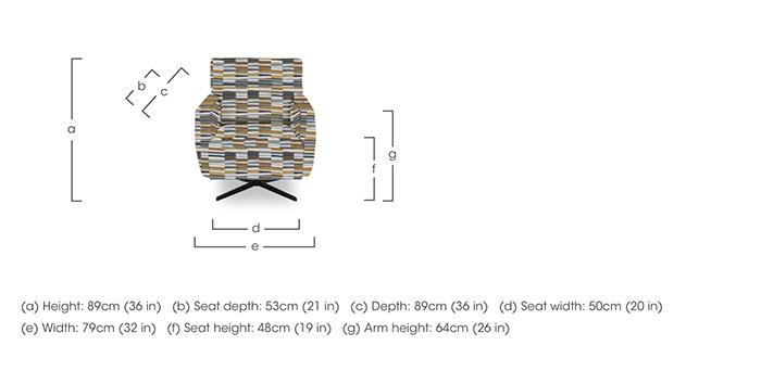 Hedingham Accent Swivel Chair in Patterned Fabric in  on Furniture Village