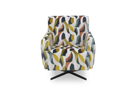 Hedingham Accent Swivel Chair in Patterned Fabric Furniture Village