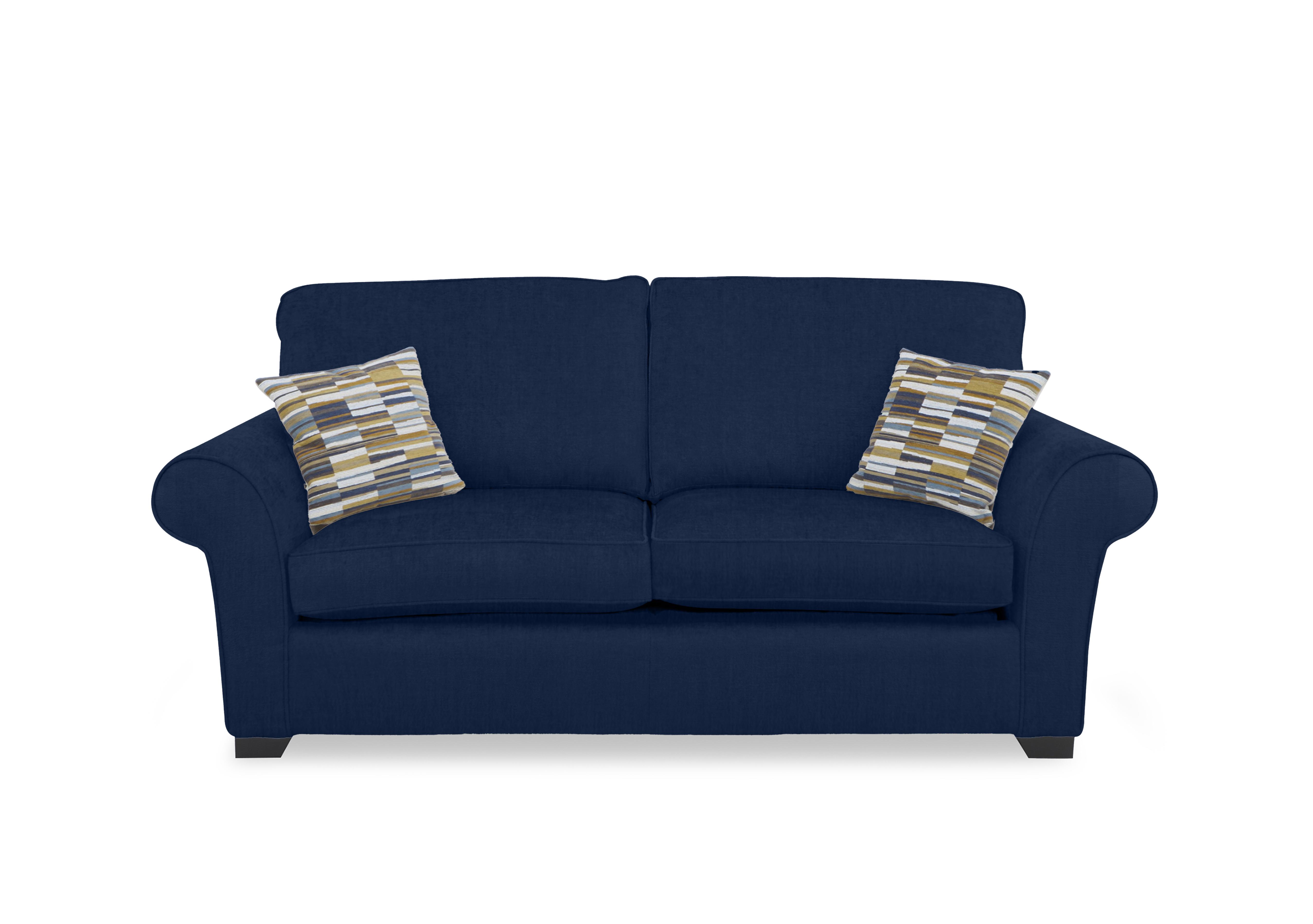 Hedingham 3 Seater Deluxe Sofa Bed in Indigo Ashton Chenille Plain on Furniture Village