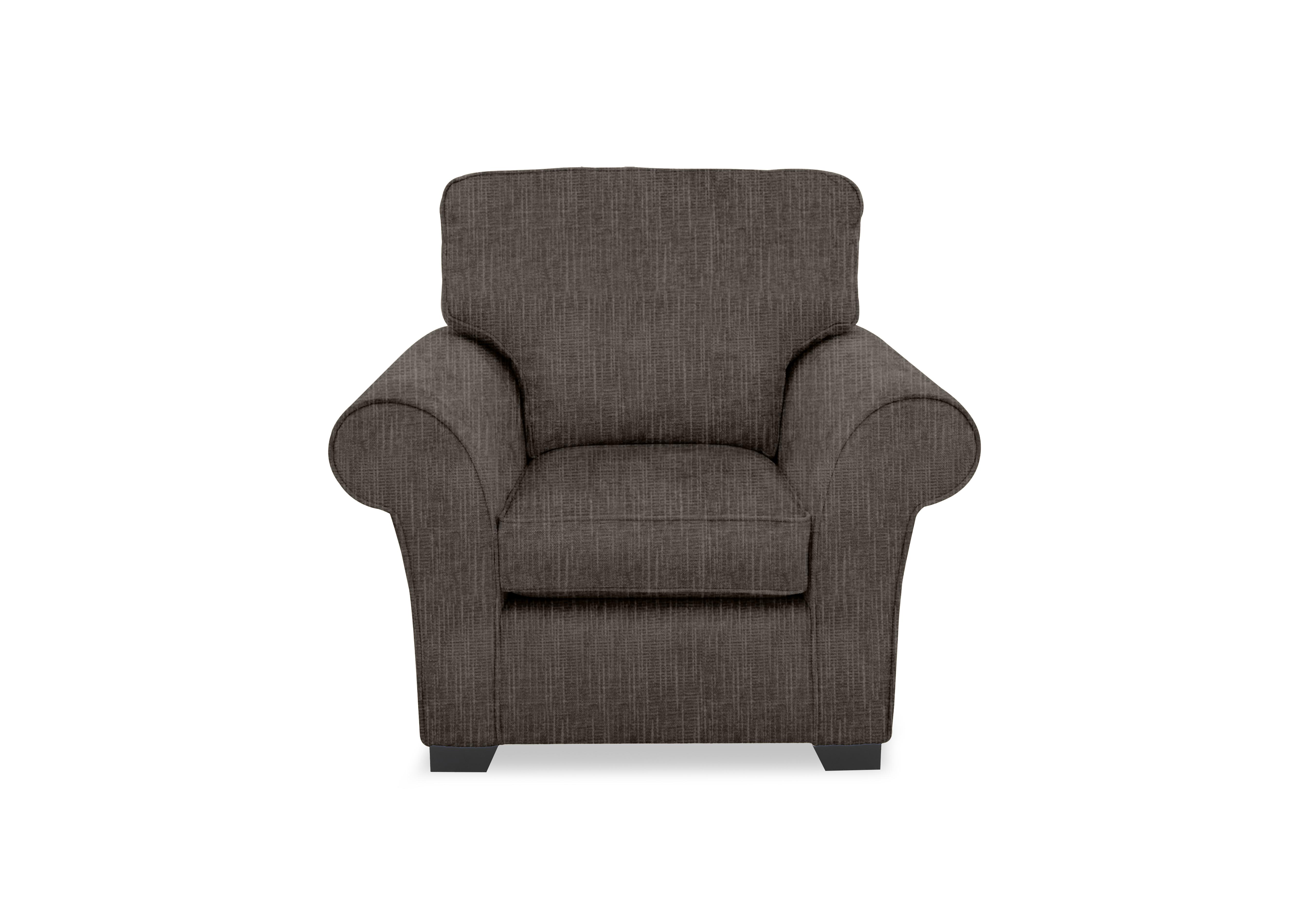 Hedingham Armchair in Espresso Bromley Chenille Plai on Furniture Village