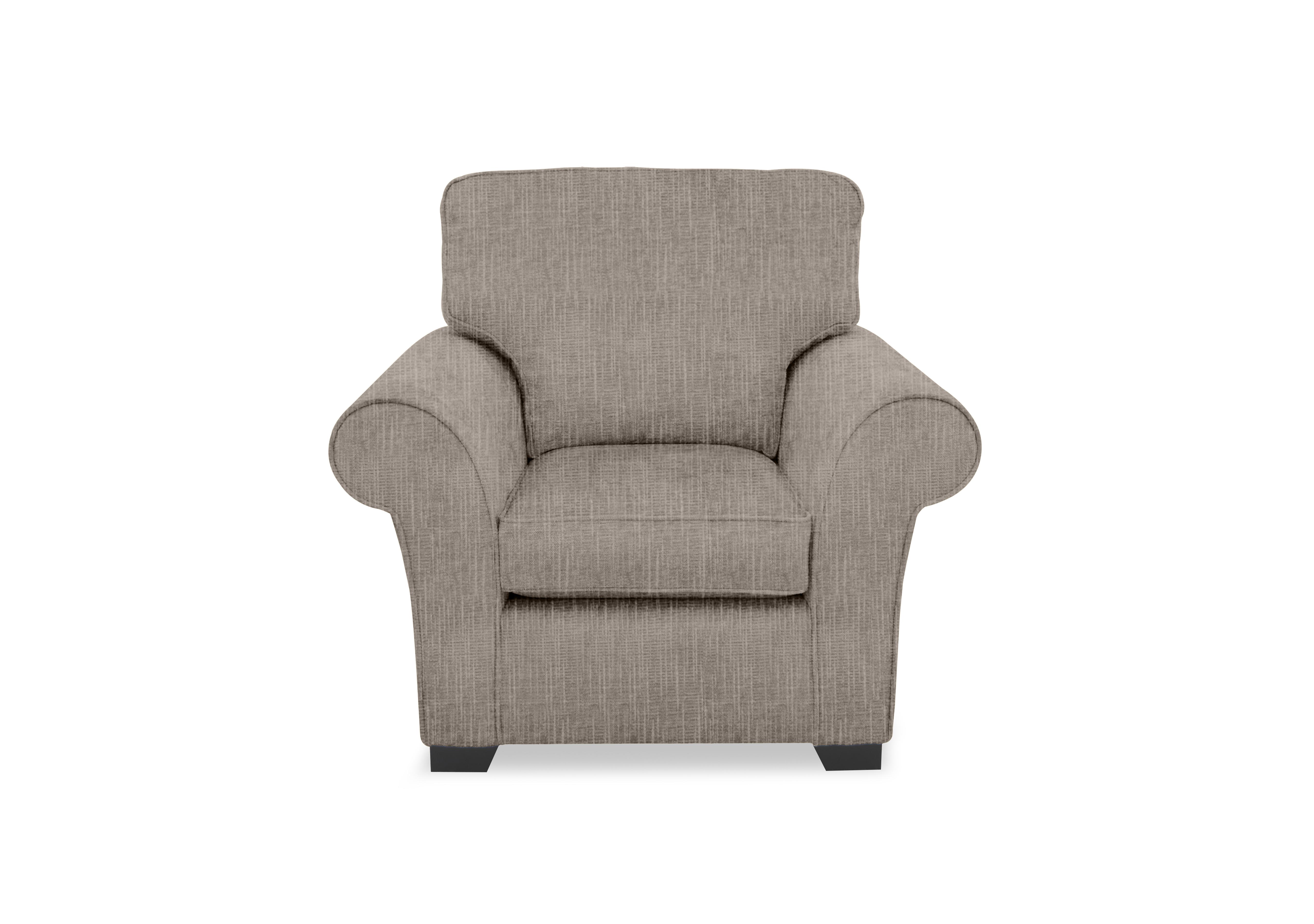 Hedingham Armchair in Latte Bromley Chenille Plain on Furniture Village