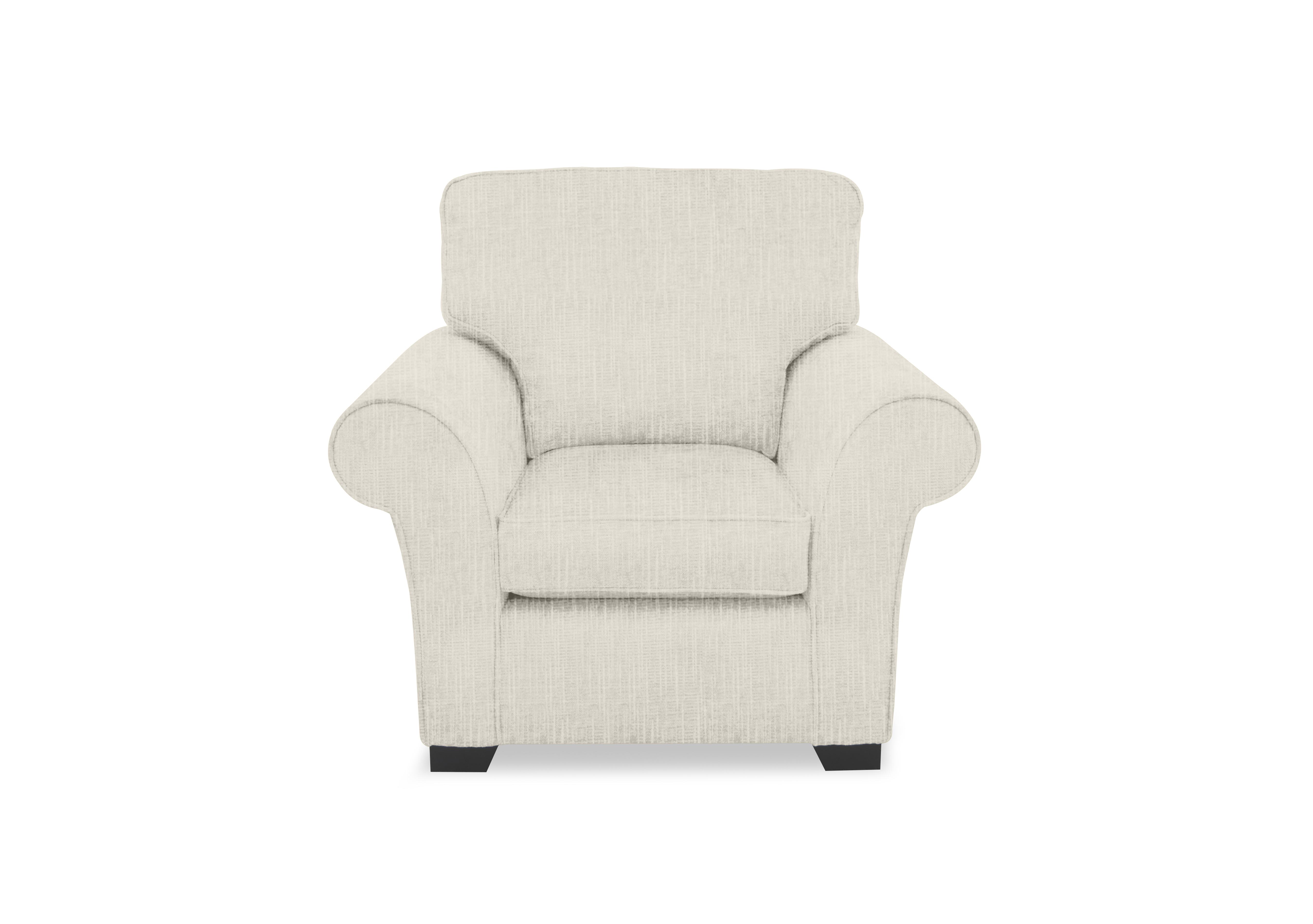 Hedingham Armchair in Oatmeal Bromley Chenille Plain on Furniture Village