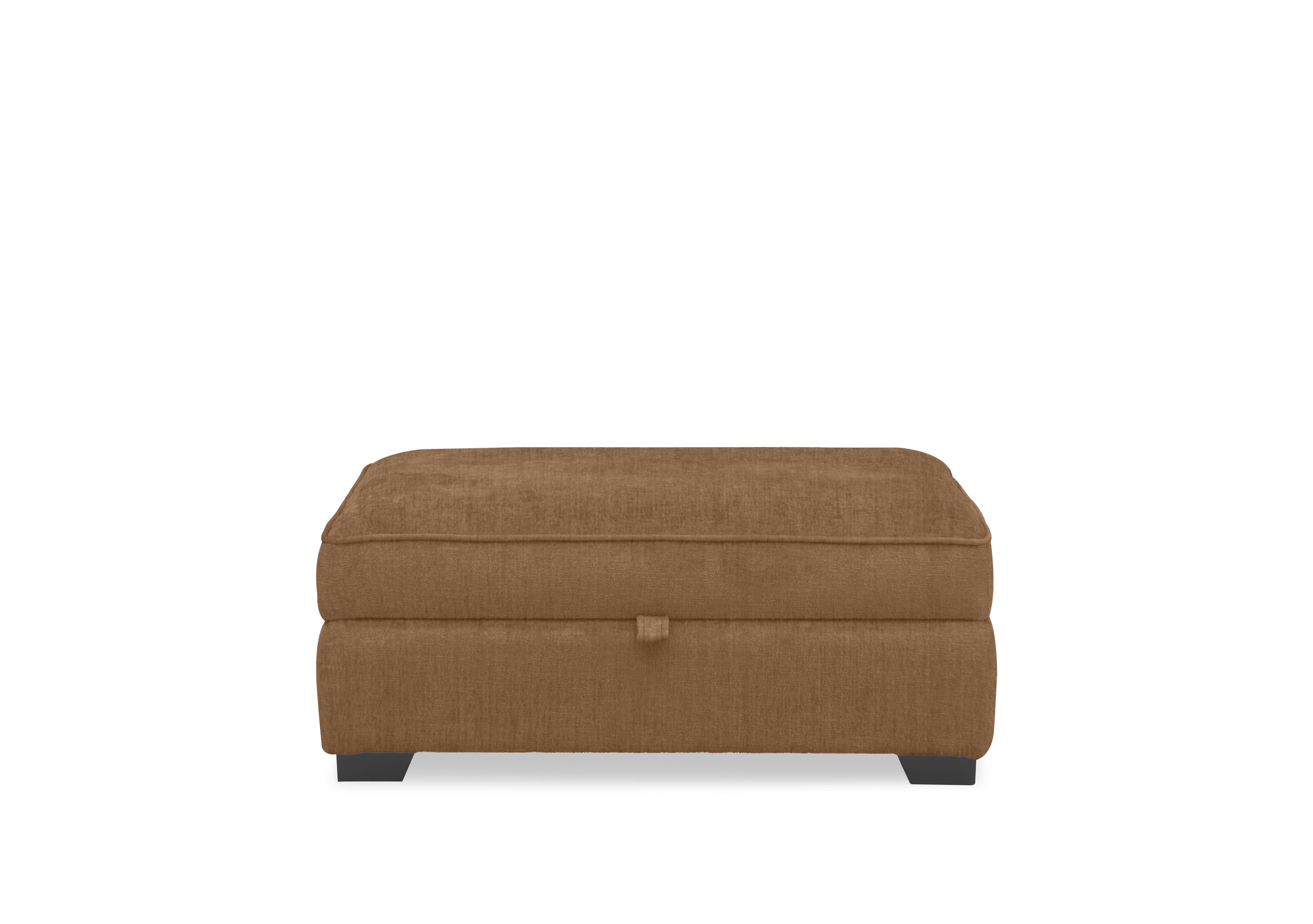 Hedingham Large Storage Footstool in Plain Fabric in Caramel Thaxted Chenille Plain on Furniture Village