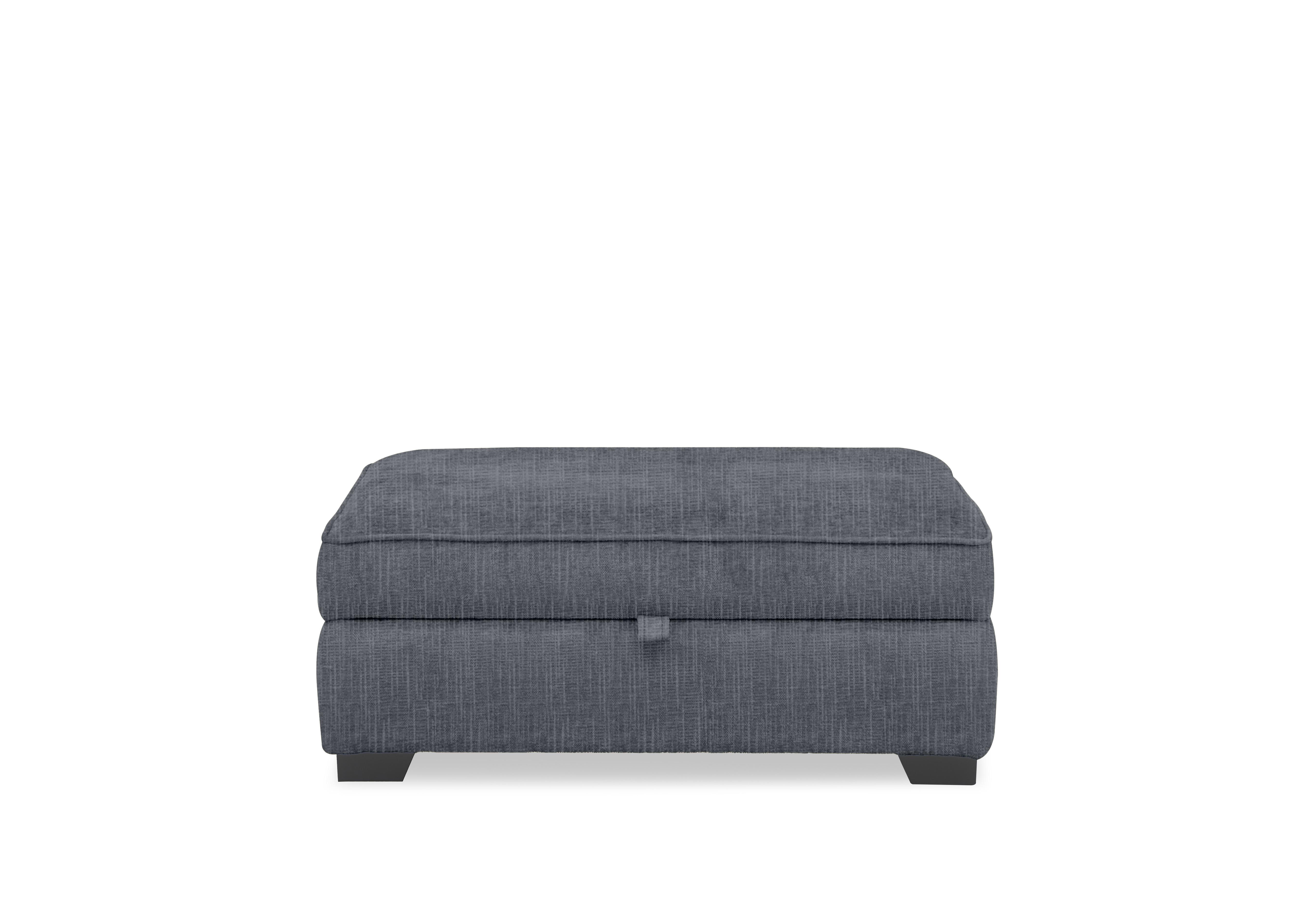 Hedingham Large Storage Footstool in Plain Fabric in Iron Bromley Chenille Plain on Furniture Village