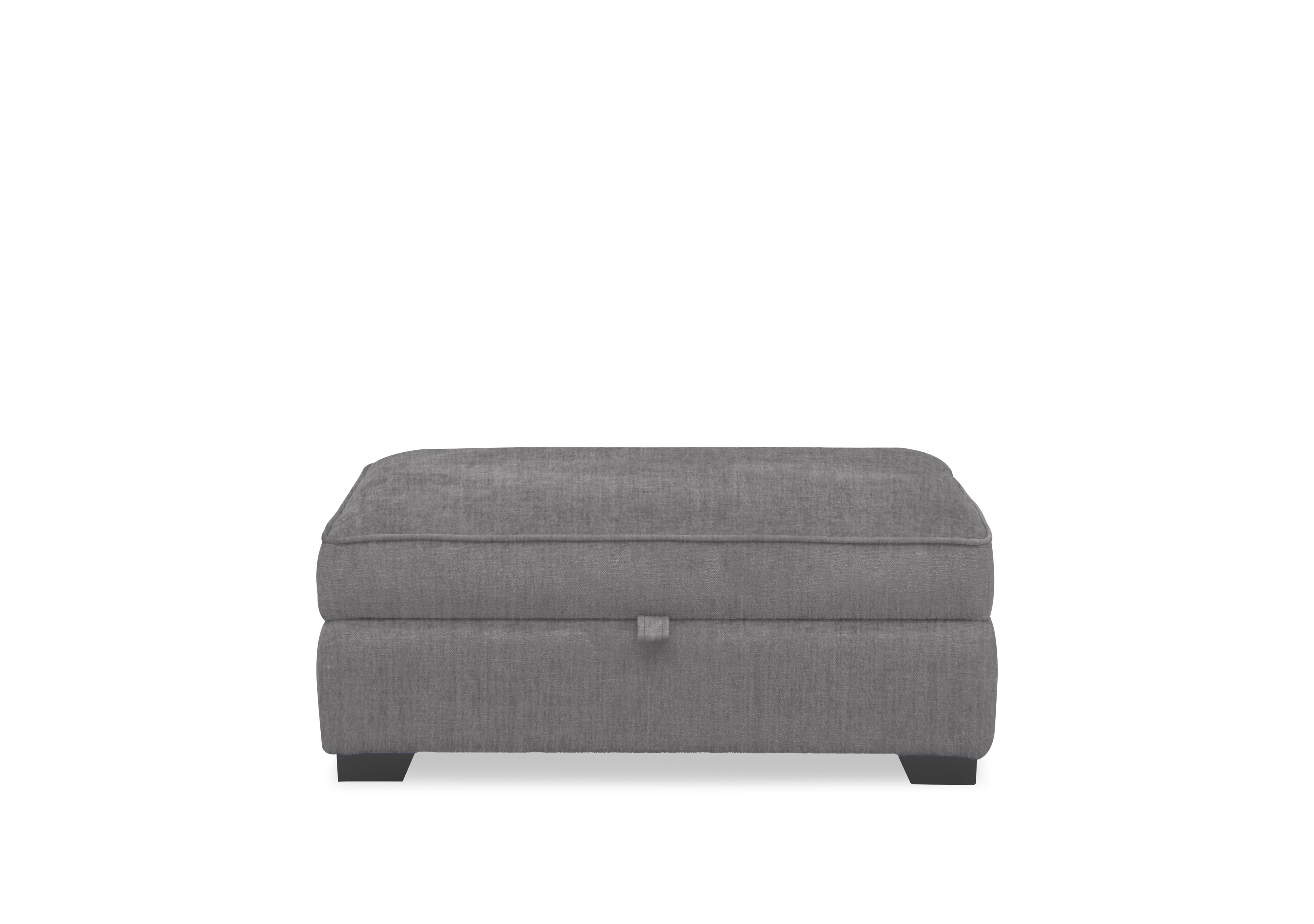 Hedingham Large Storage Footstool in Plain Fabric in Iron Debden Plain on Furniture Village