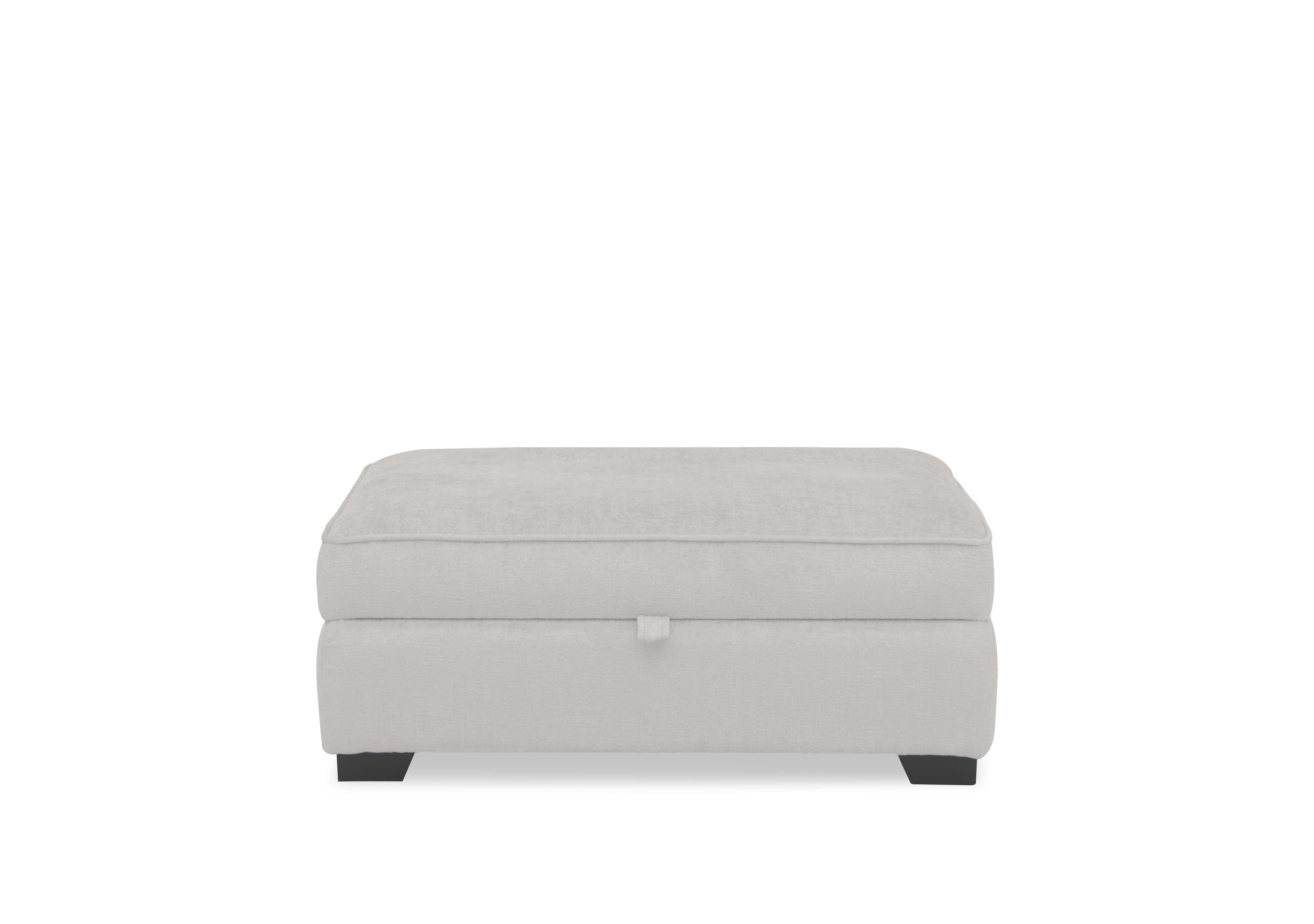 Hedingham Large Storage Footstool in Plain Fabric in Oyster Ashton Chenille Plain on Furniture Village