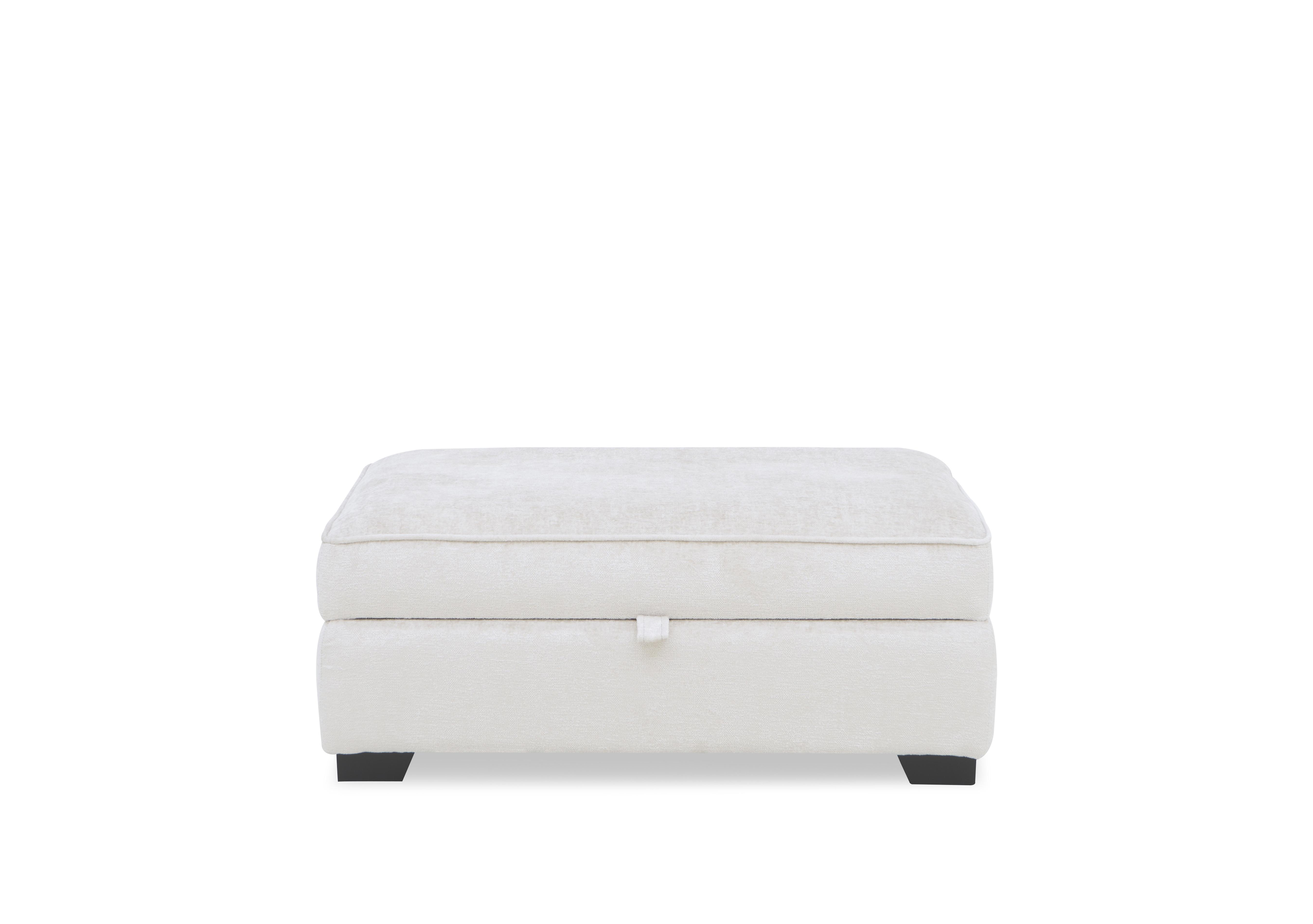 Hedingham Large Storage Footstool in Plain Fabric in Pearl Ashton Chenille Plain on Furniture Village