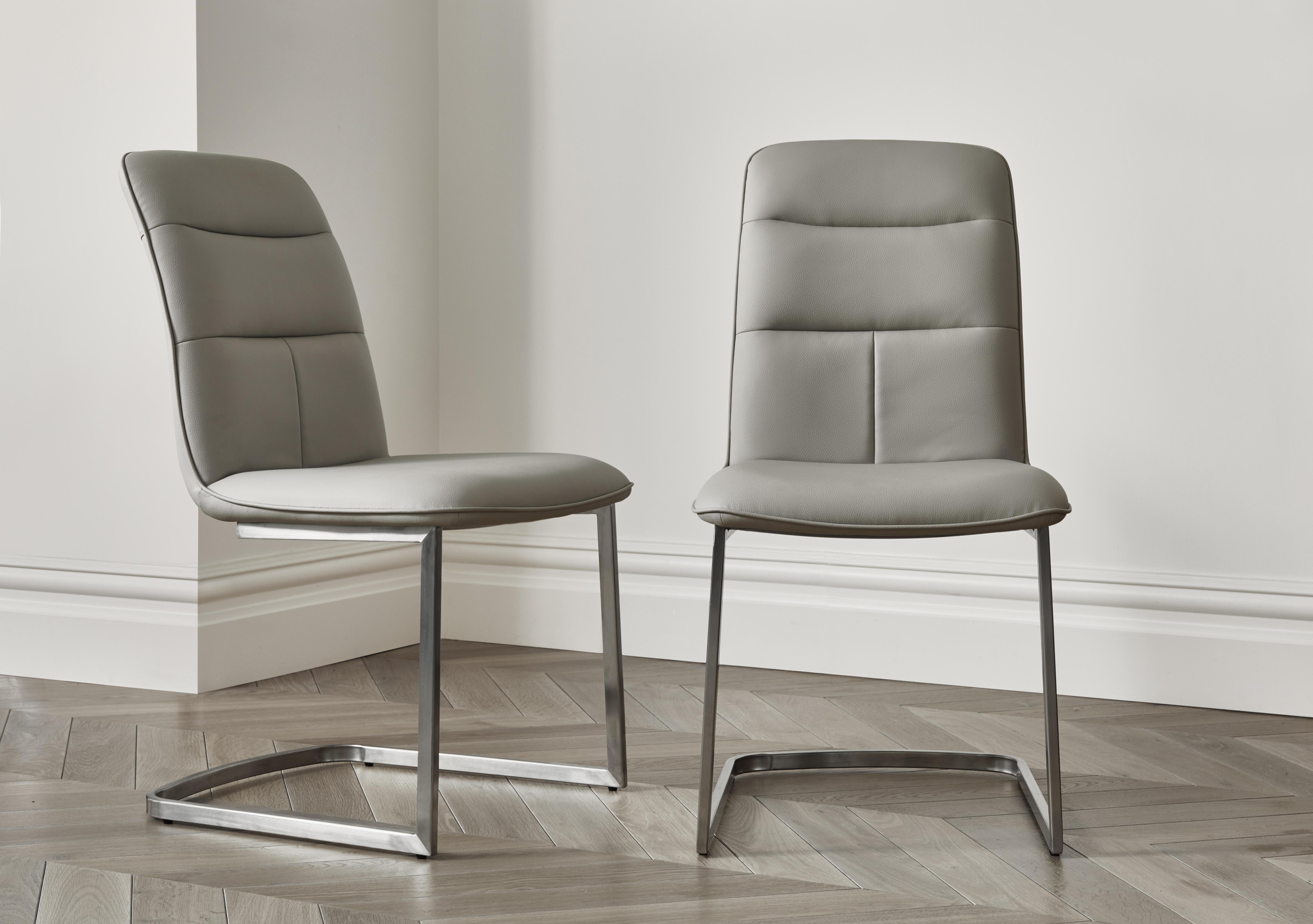 Cashmere Set of 4 Dining Chairs in Taupe on Furniture Village