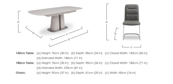 Cashmere Pop-Up Extending Dining Table and 6 Dining Chairs in  on Furniture Village