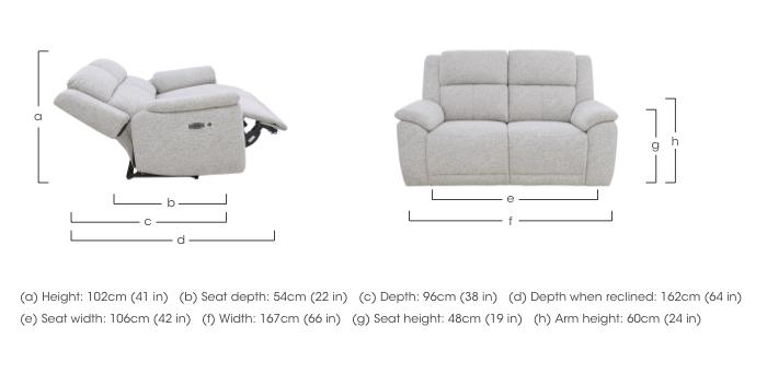 Utah Fabric 2 Seater Power Recliner Sofa with Heated Seats in  on Furniture Village