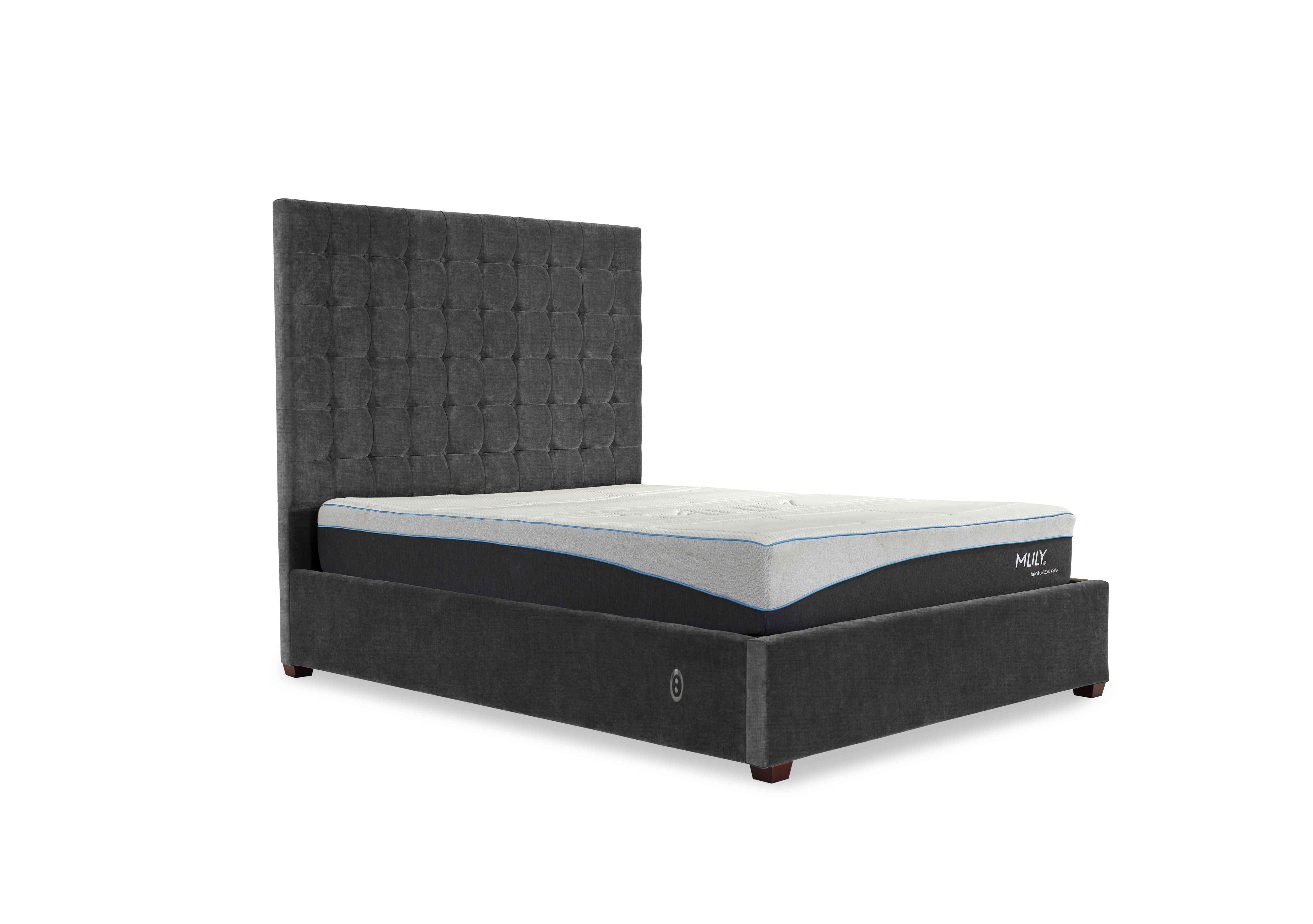 Carrie 160cm Headboard Electric Ottoman Bed Frame in Ciaga Anthracite on Furniture Village