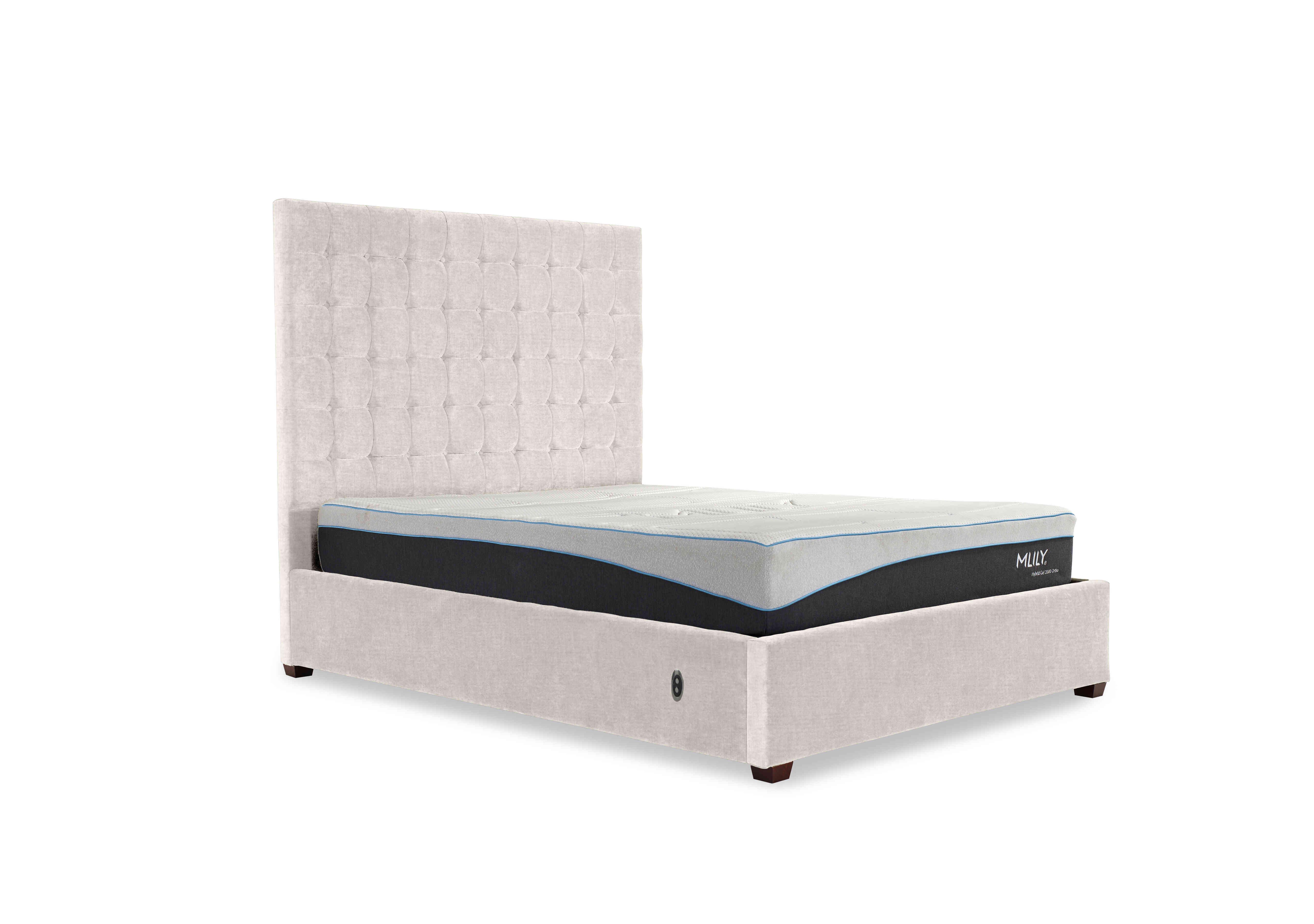 Carrie 160cm Headboard Electric Ottoman Bed Frame in Ciaga Cream on Furniture Village