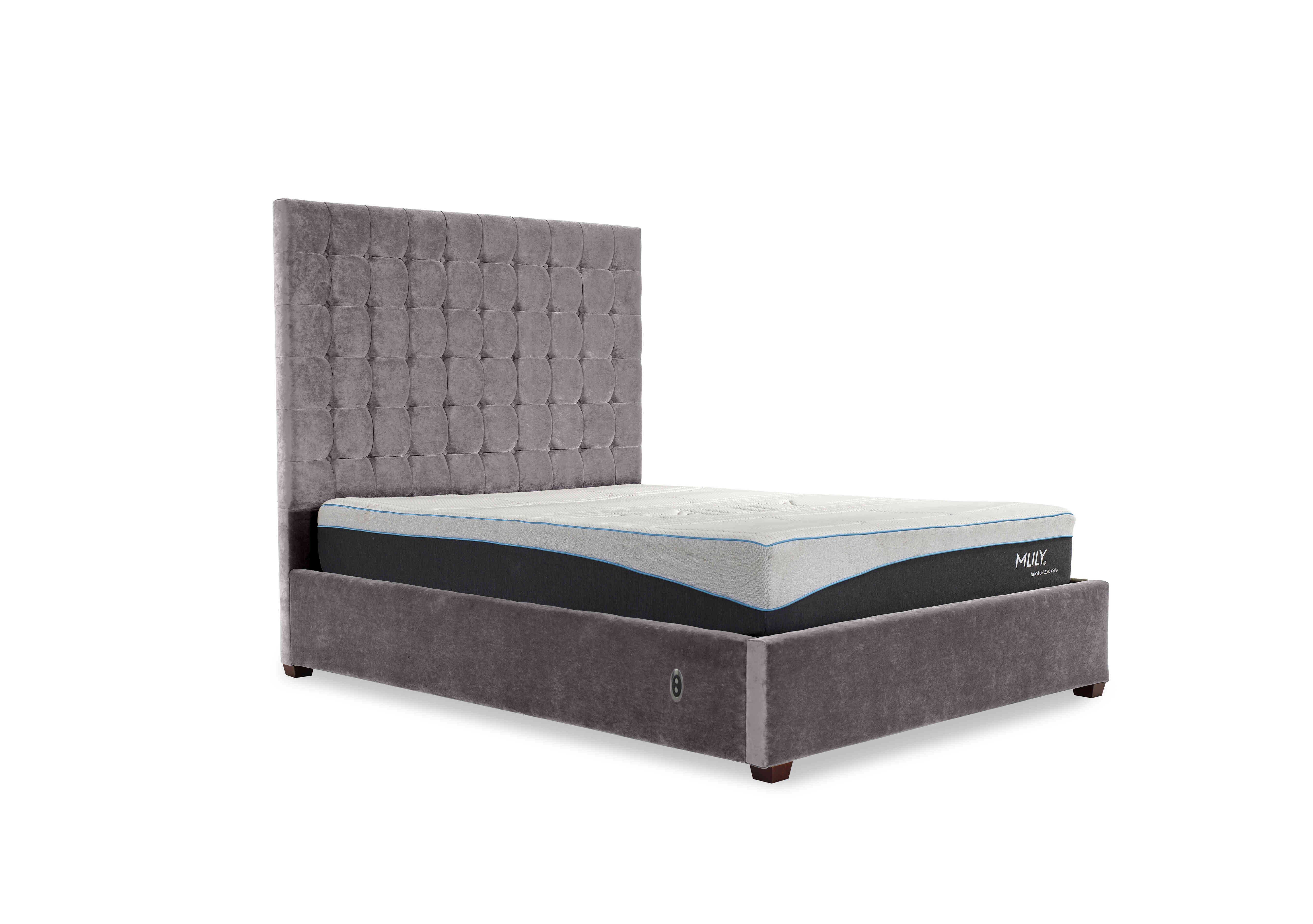 Carrie 160cm Headboard Electric Ottoman Bed Frame in Keswick Storm on Furniture Village