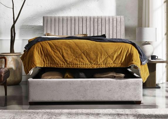 Sam 133cm Headboard Manual Ottoman Bed Frame Furniture Village