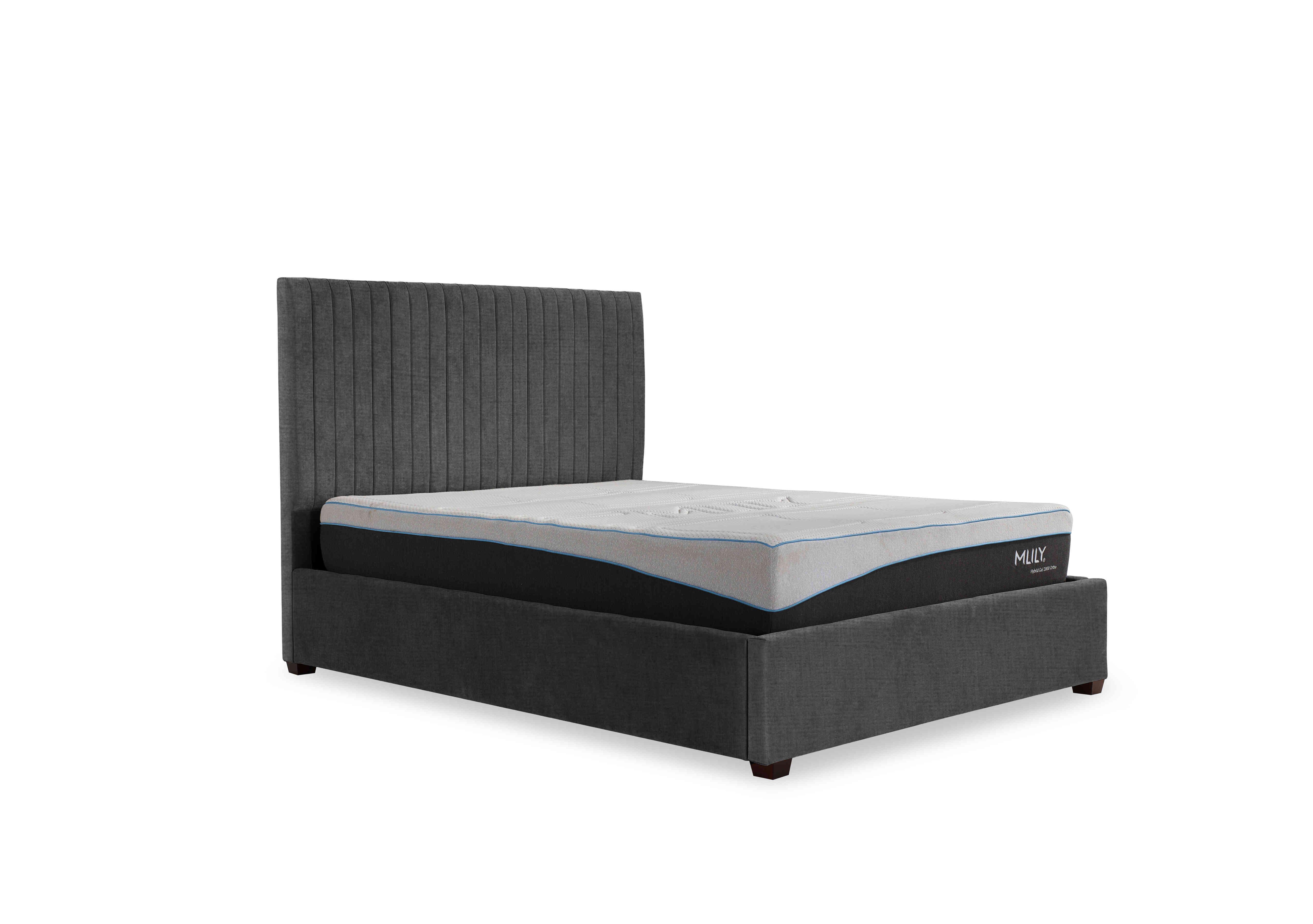 Sam 133cm Headboard Manual Ottoman Bed Frame in Ciaga Anthracite on Furniture Village