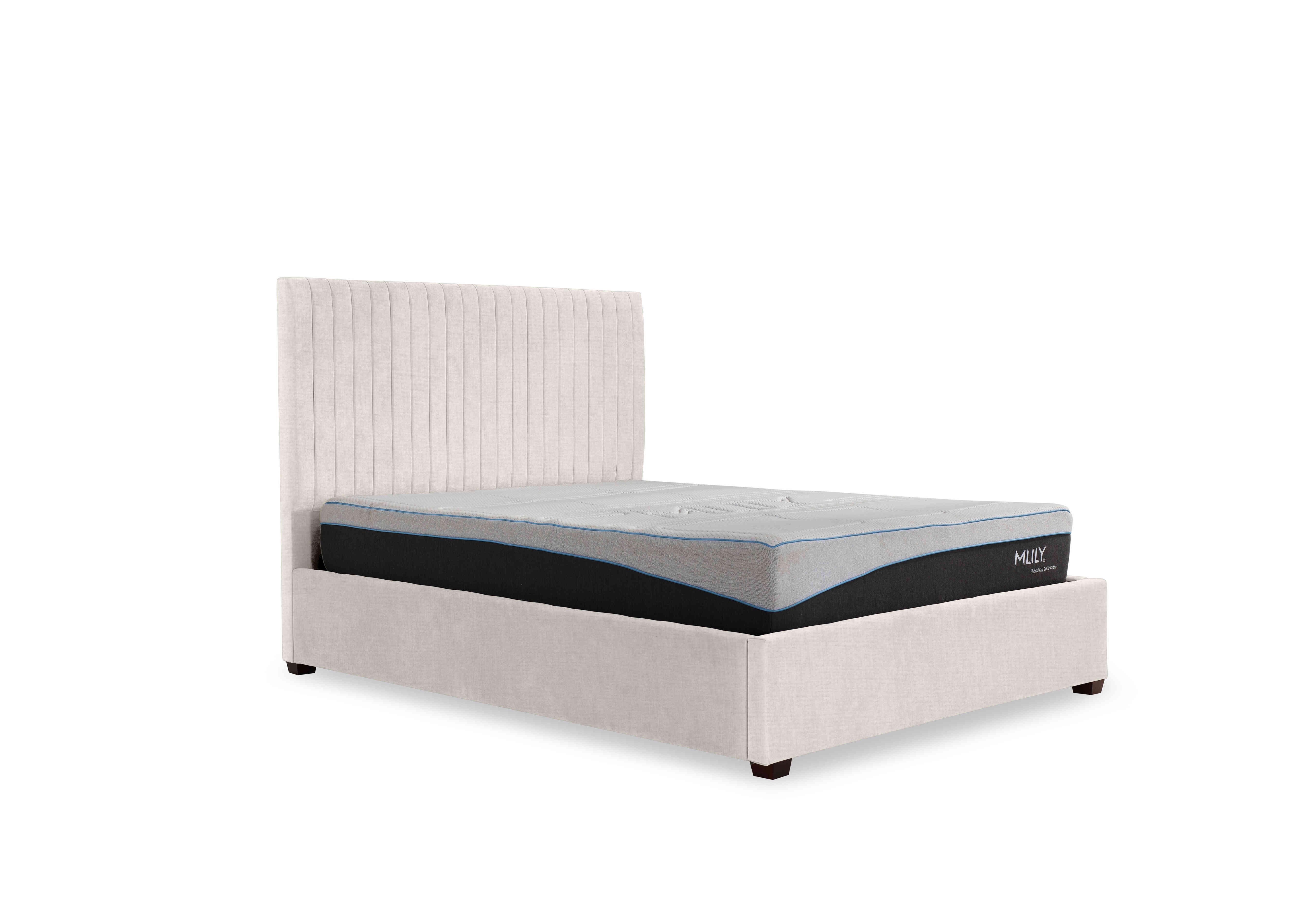 Sam 133cm Headboard Manual Ottoman Bed Frame in Ciaga Cream on Furniture Village