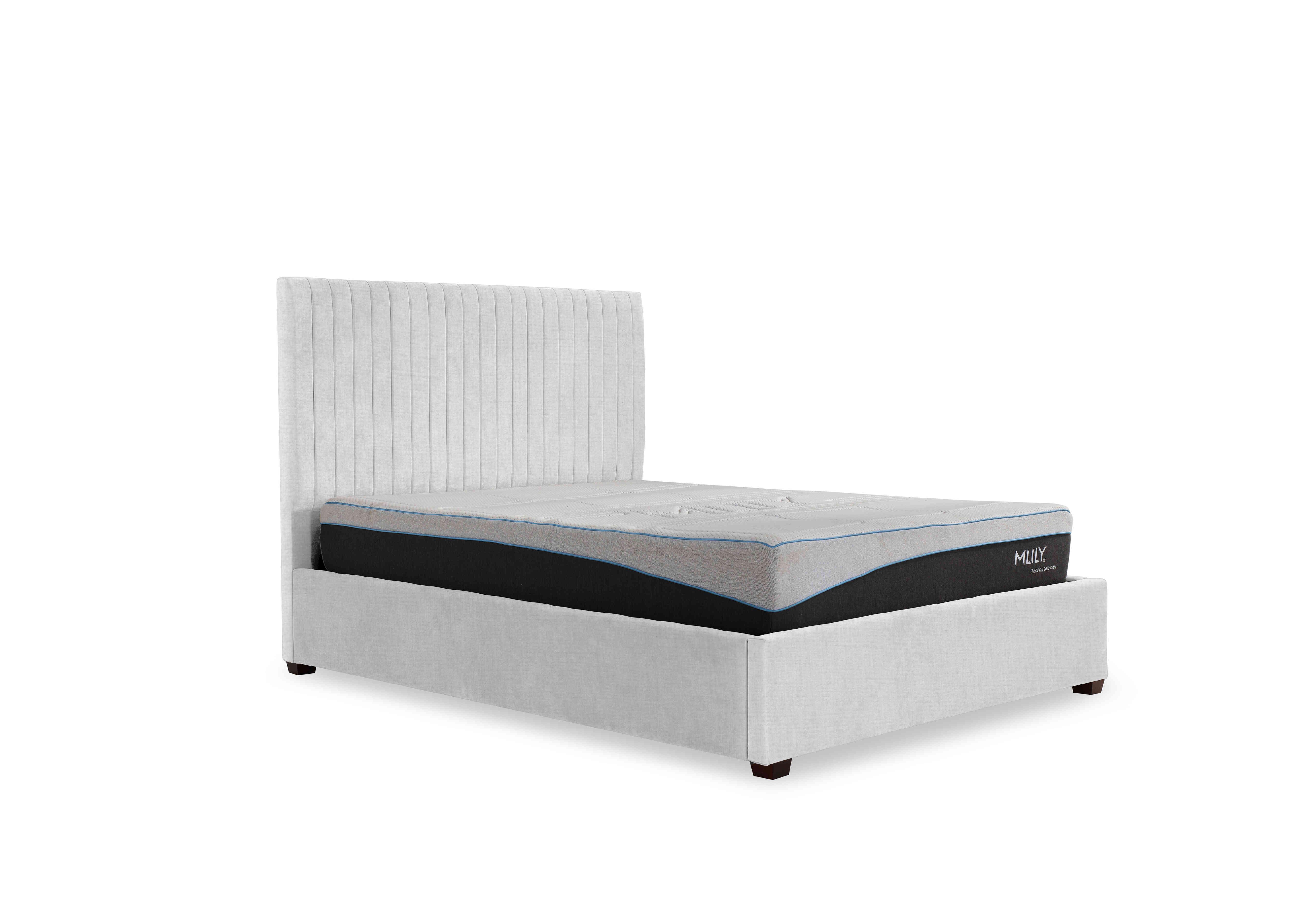 Sam 133cm Headboard Manual Ottoman Bed Frame in Ciaga Silver on Furniture Village