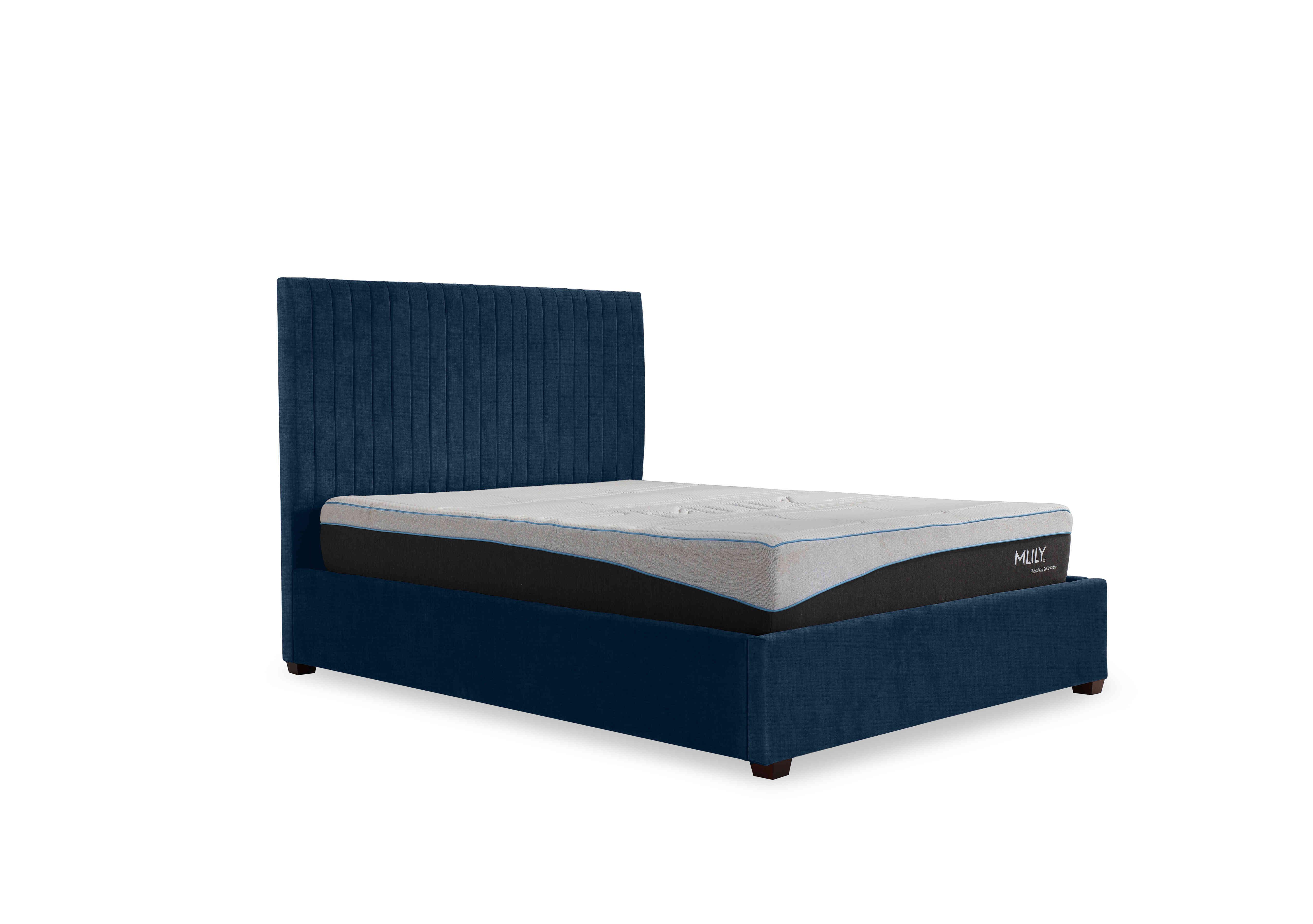 Sam 133cm Headboard Manual Ottoman Bed Frame in Kashmir Midnight on Furniture Village