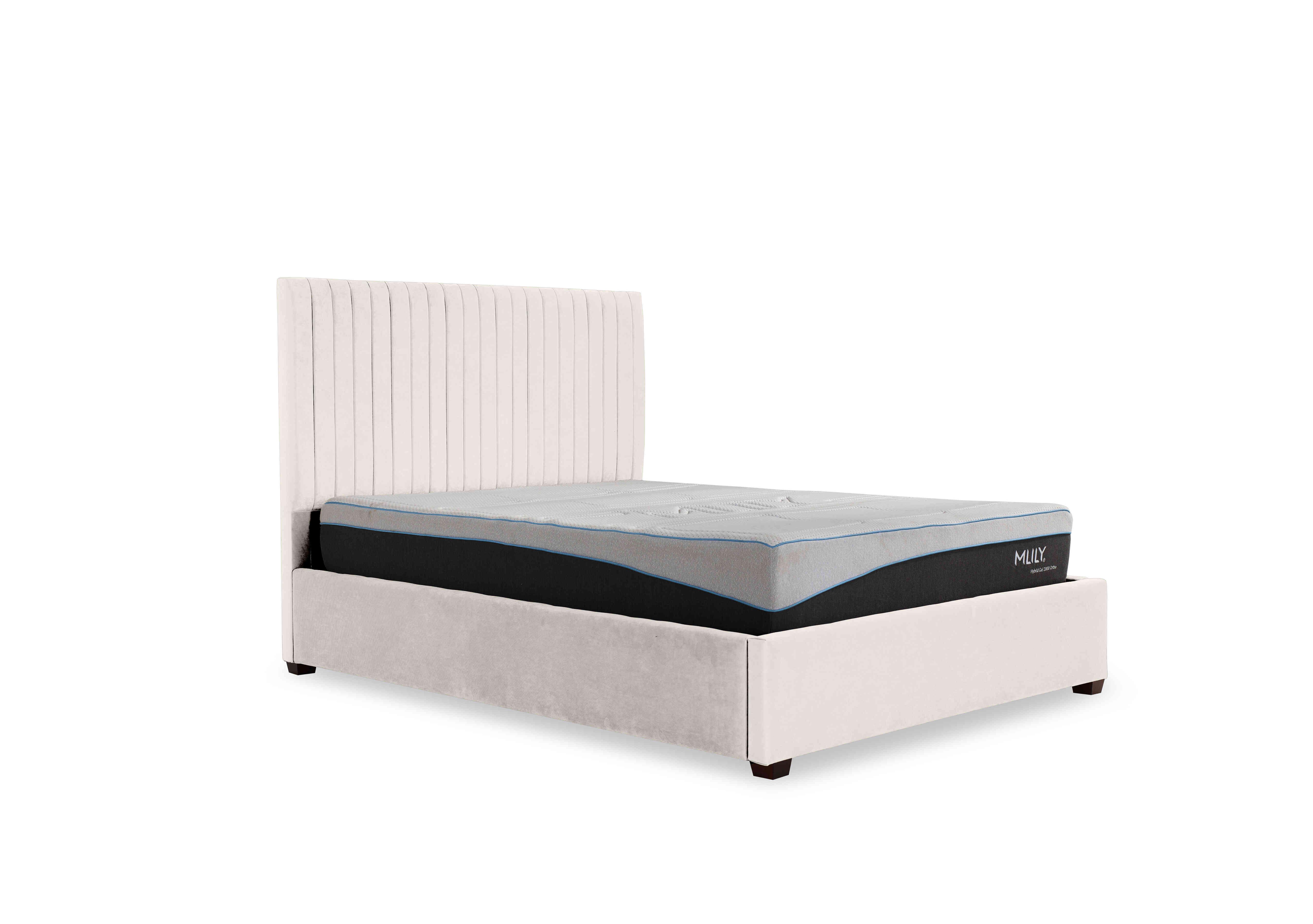 Sam 133cm Headboard Manual Ottoman Bed Frame in Keswick Snowflake on Furniture Village