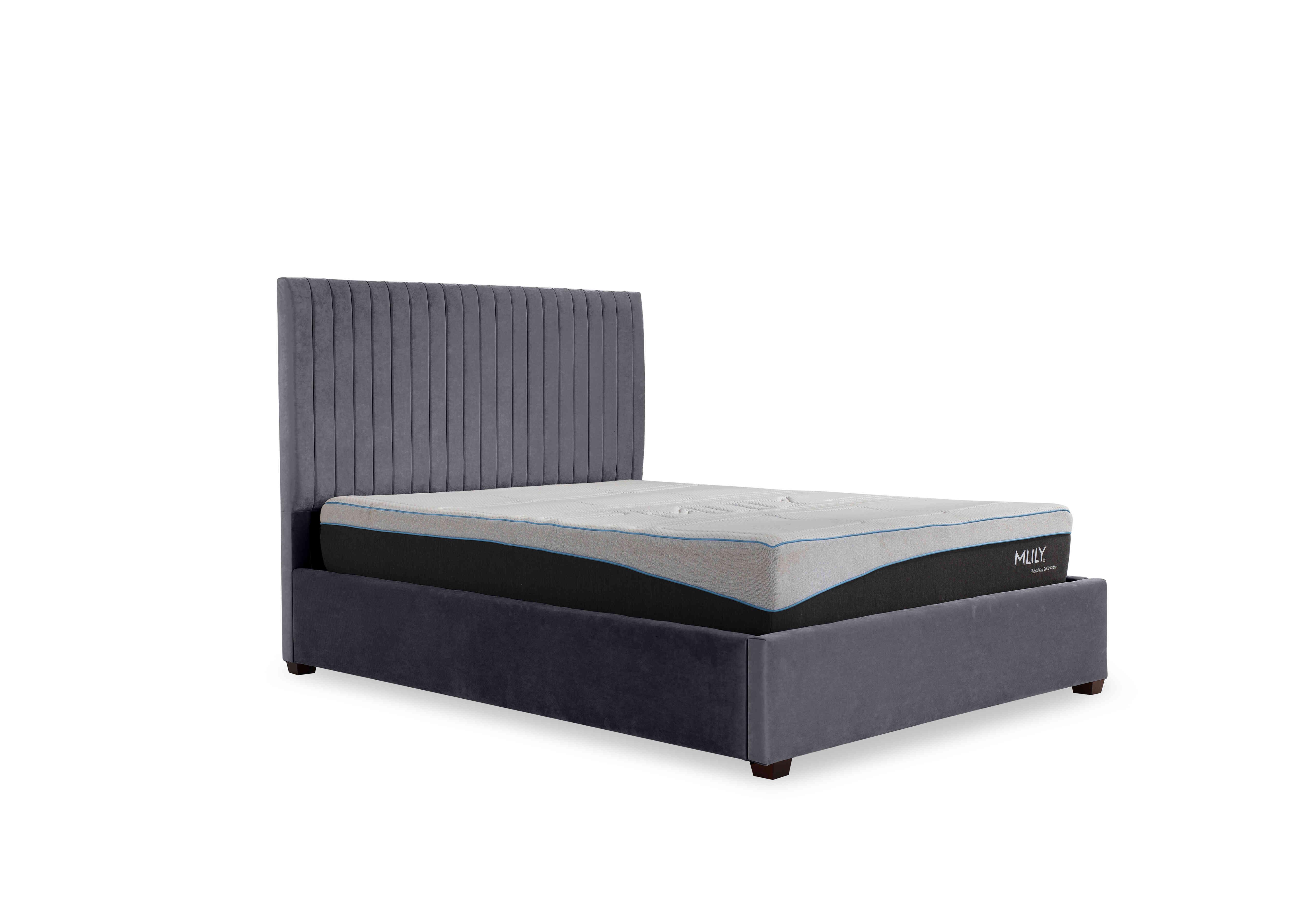 Sam 133cm Headboard Manual Ottoman Bed Frame in Soho Nero on Furniture Village