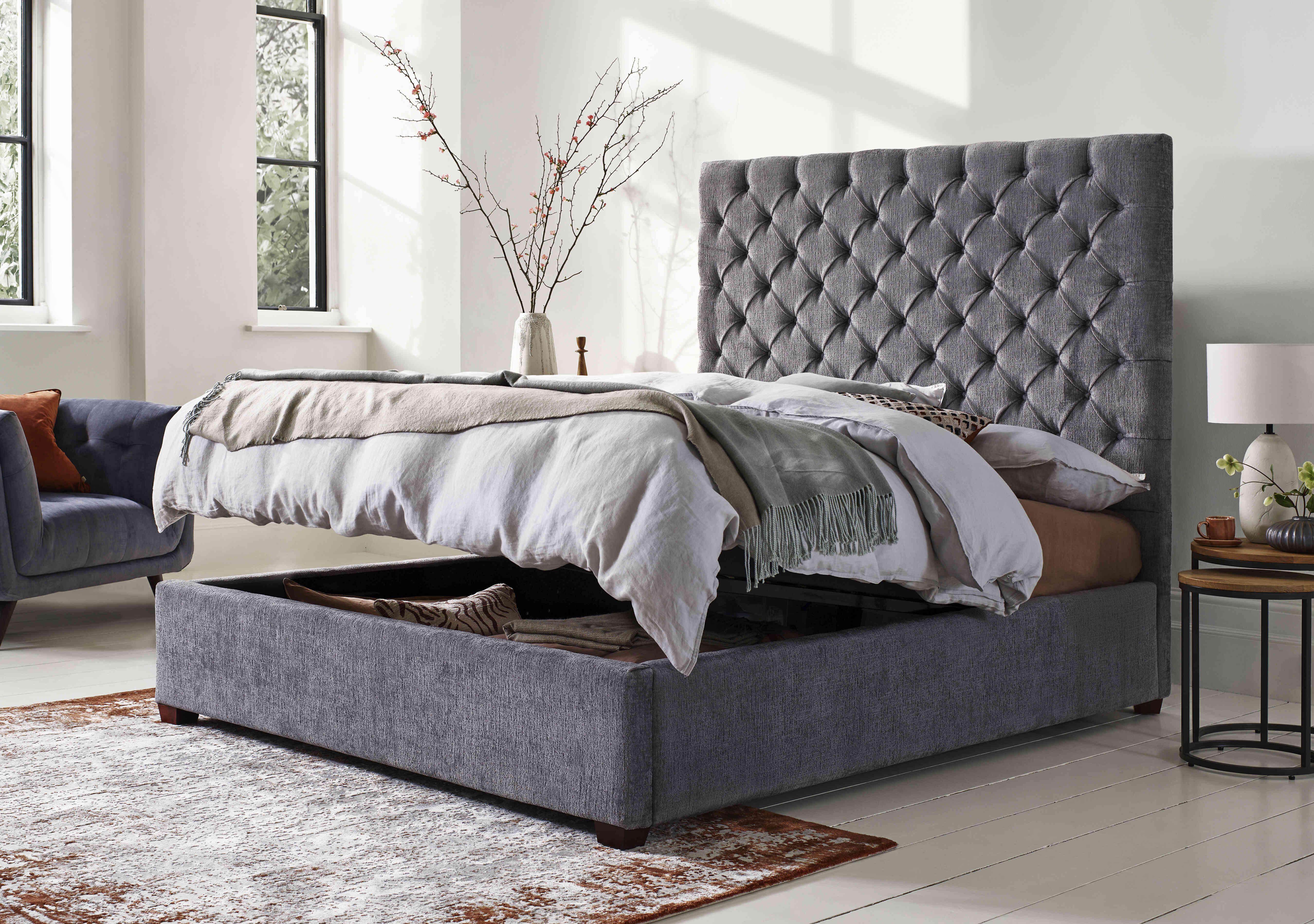 Charlotte 160cm Headboard Manual Ottoman Bed Frame in  on Furniture Village