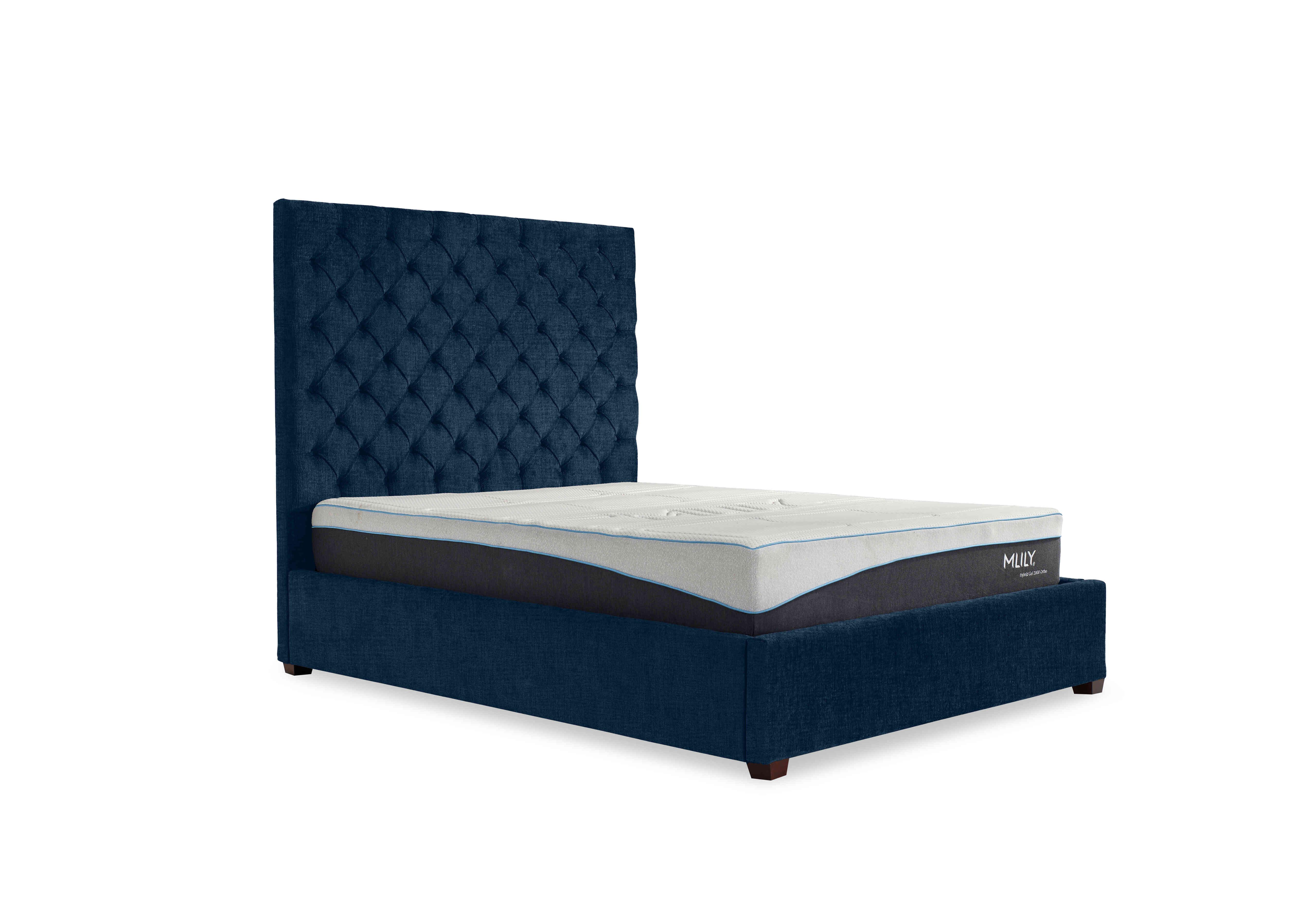 Charlotte 160cm Headboard Manual Ottoman Bed Frame in Kashmir Midnight on Furniture Village