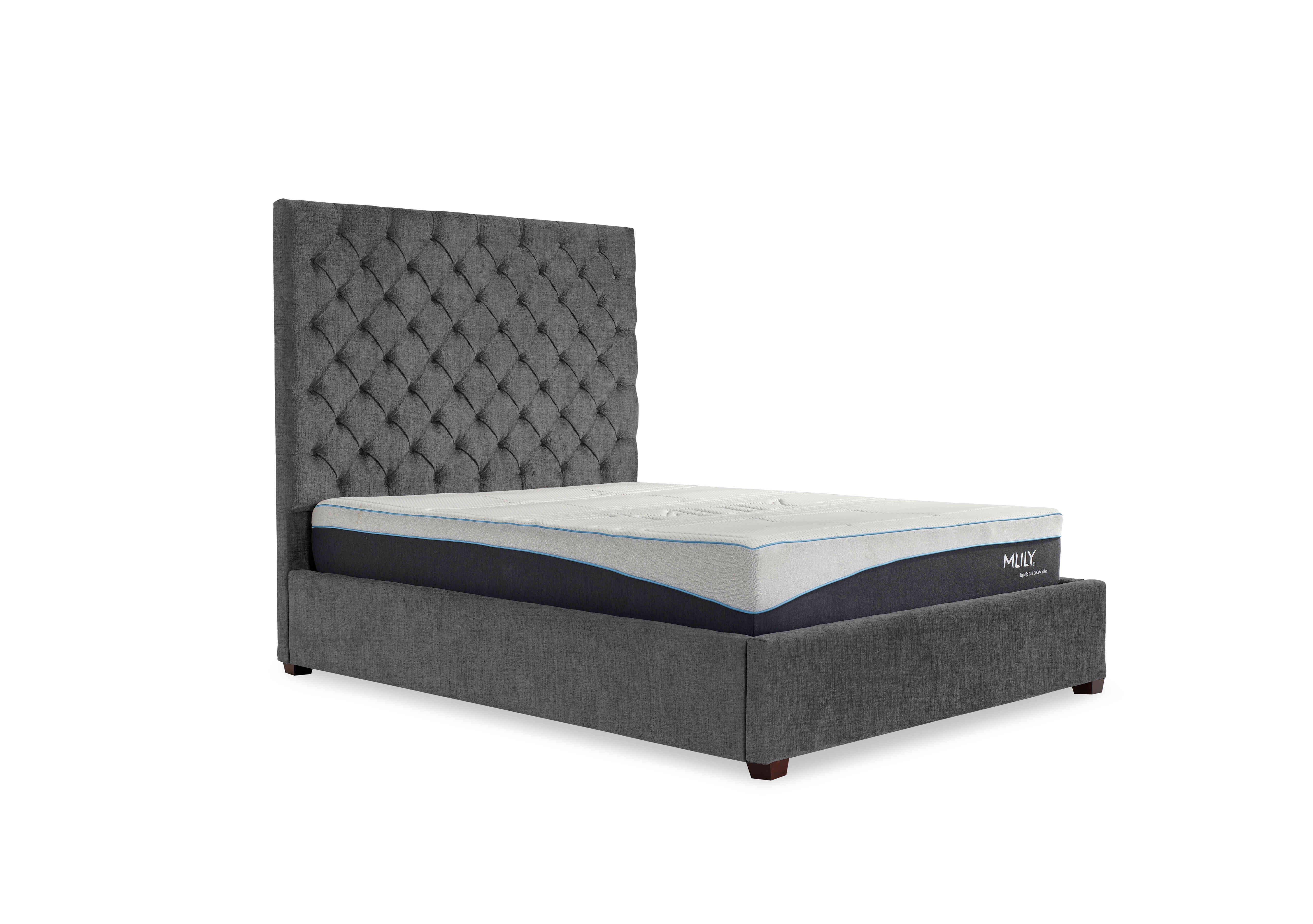 Charlotte 160cm Headboard Manual Ottoman Bed Frame in Kashmir Smoke on Furniture Village