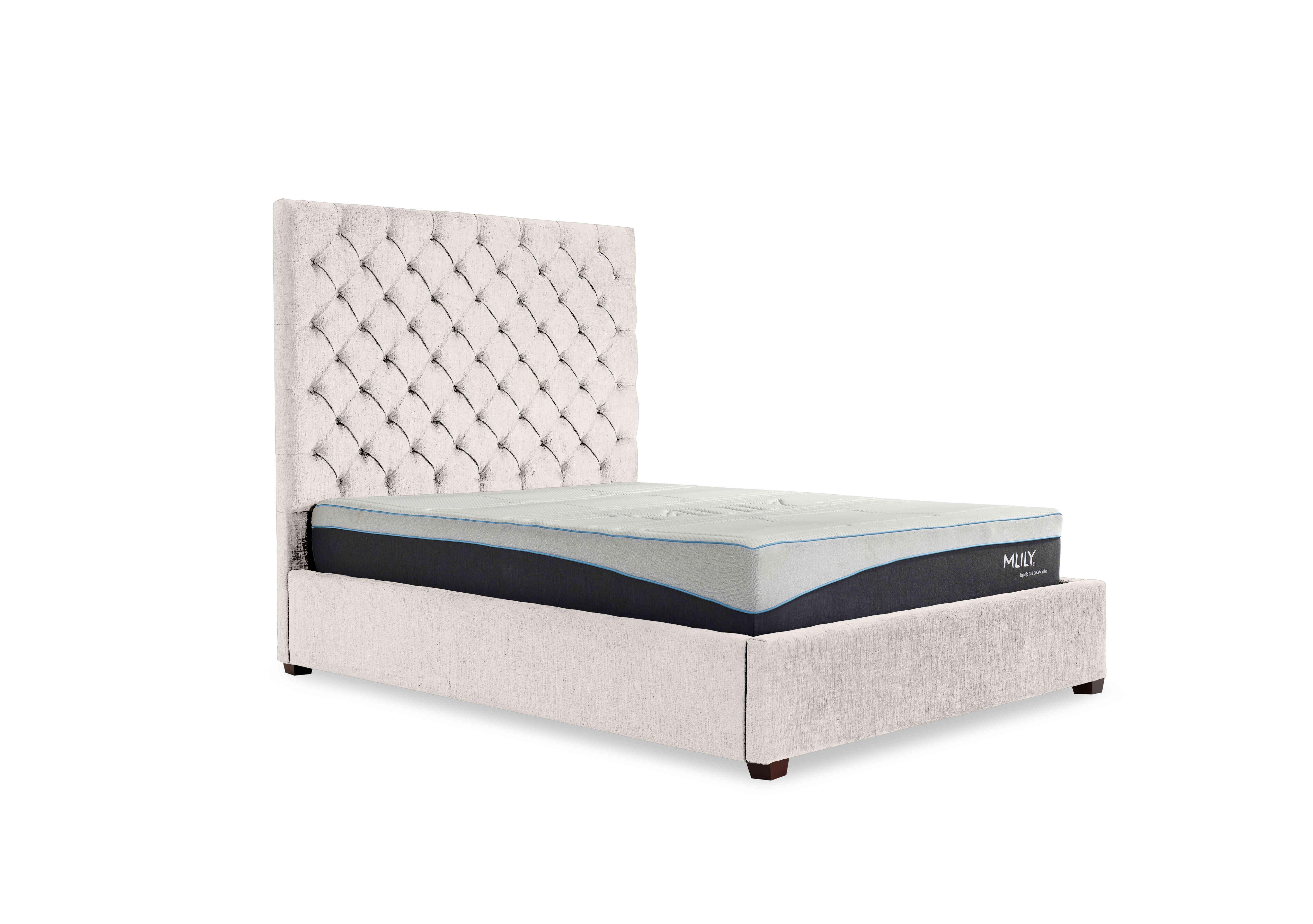 Charlotte 160cm Headboard Manual Ottoman Bed Frame in Keswick Snowflake on Furniture Village