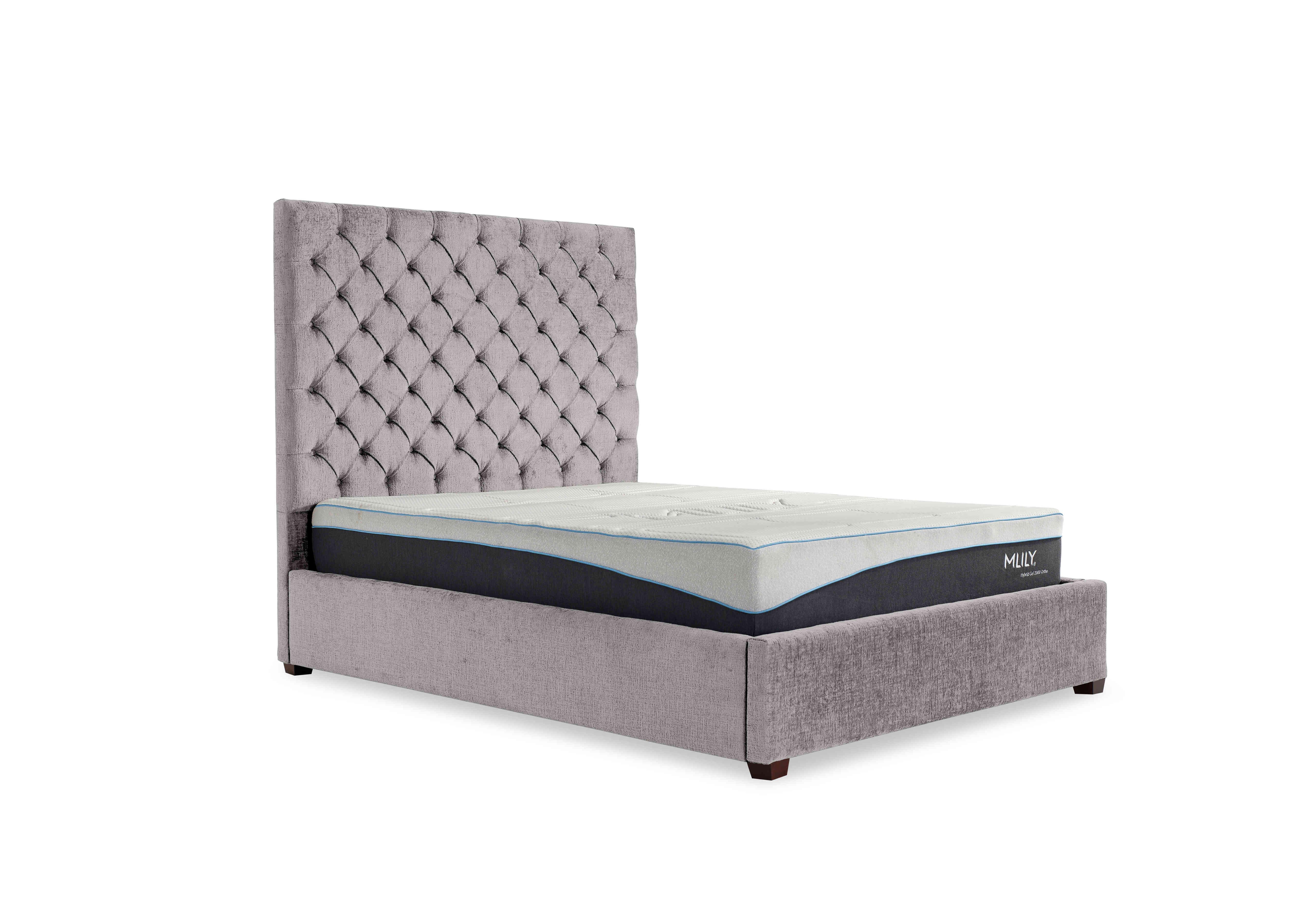 Charlotte 160cm Headboard Manual Ottoman Bed Frame in Keswick Wispy on Furniture Village