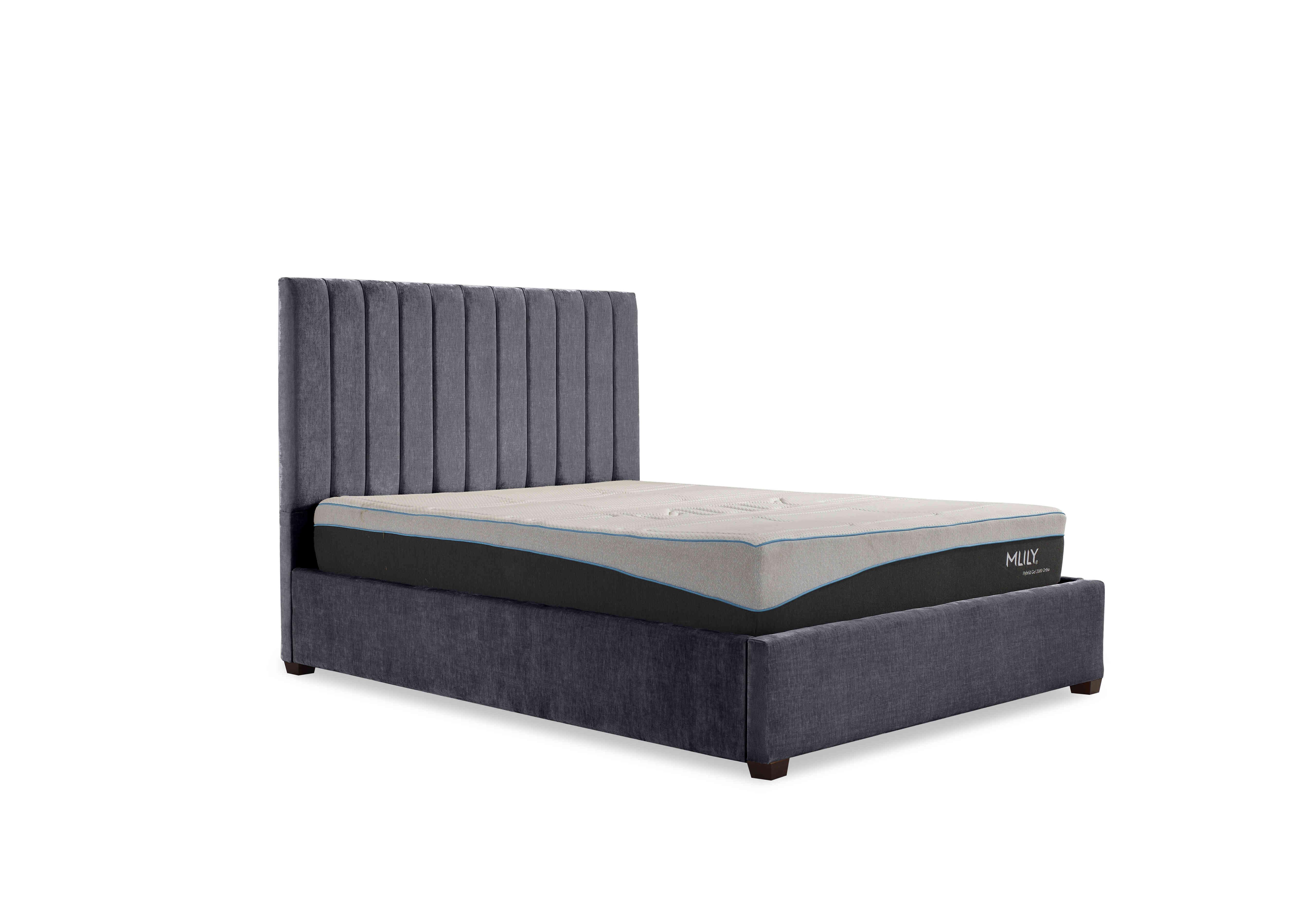 Miranda 133cm Headboard Manual Ottoman Bed Frame in Soho Nero on Furniture Village