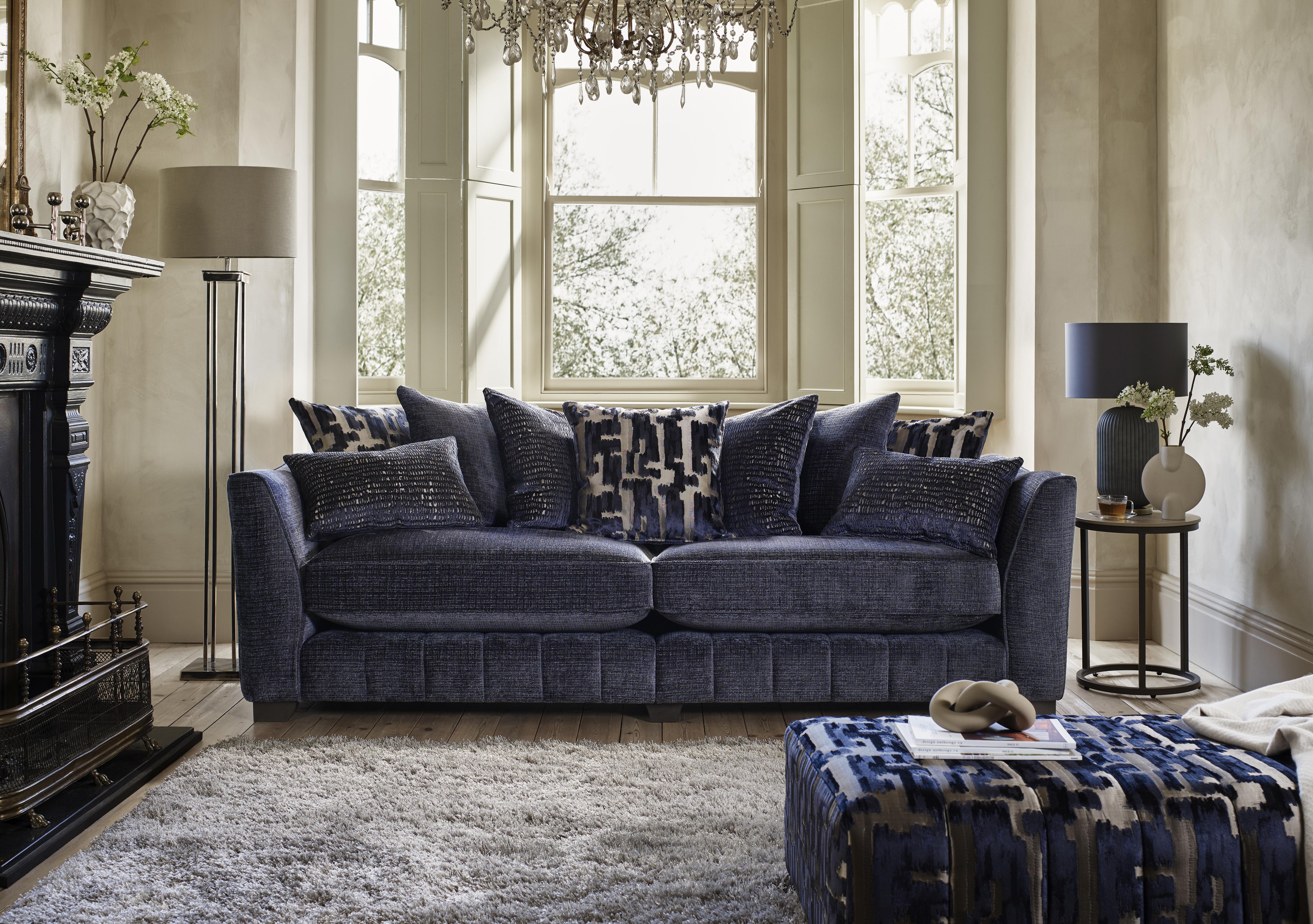 Boutique Allure 4 Seater Split Frame Scatter Back Sofa in  on Furniture Village