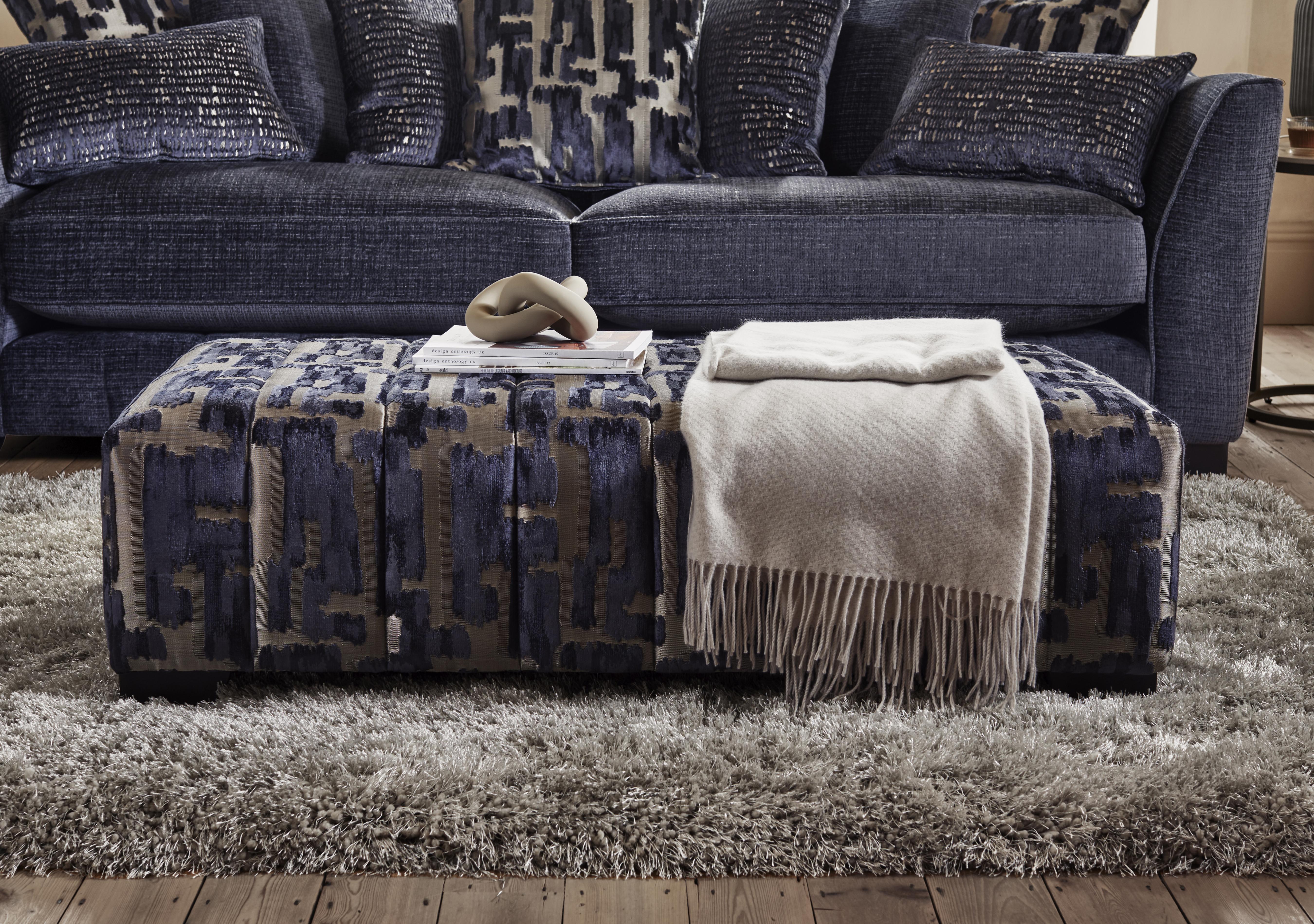 Boutique Allure Patterned Bench Footstool in  on Furniture Village