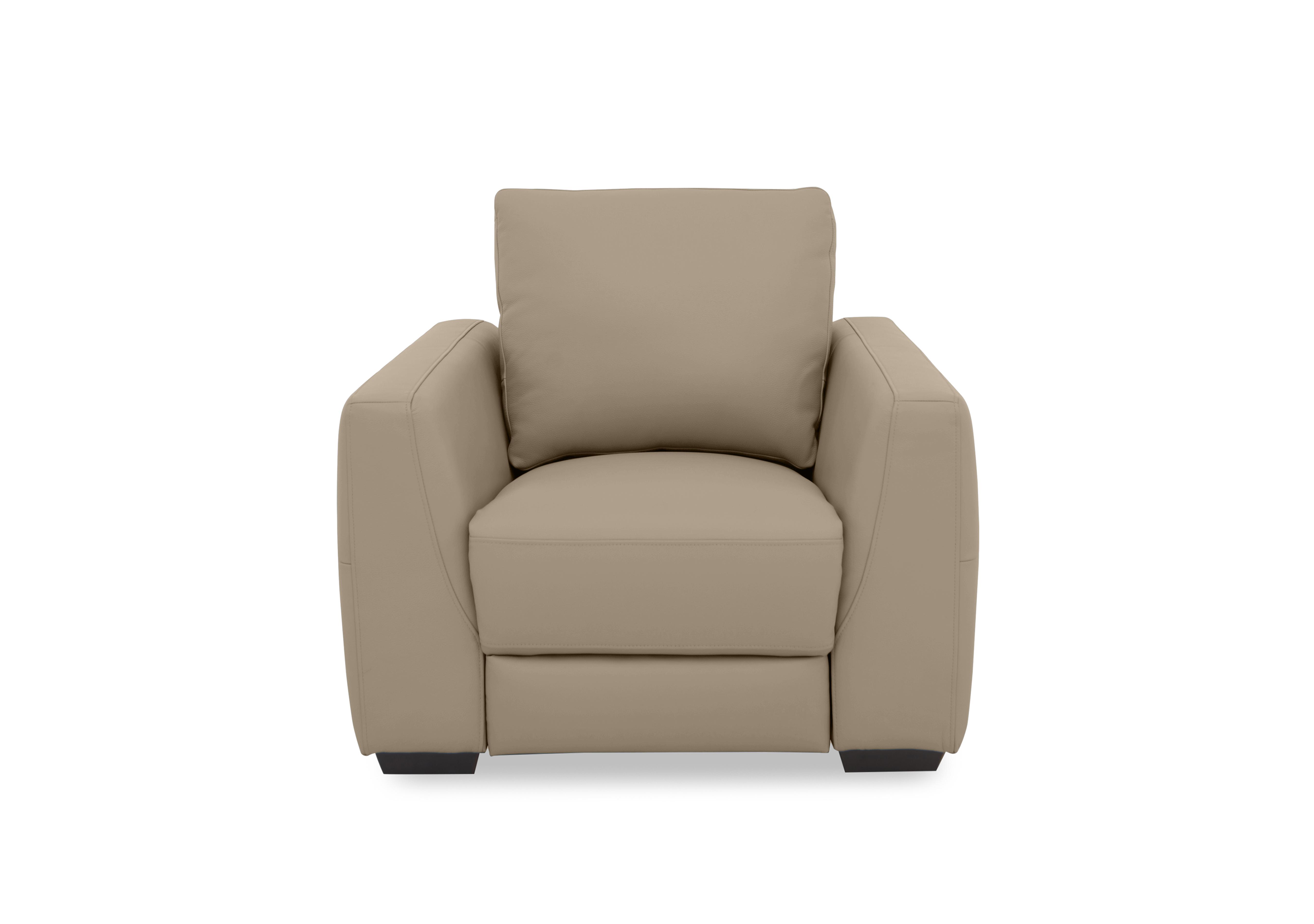 Dinky Leather Power Recliner Chair in Barley Cat-60/06 on Furniture Village