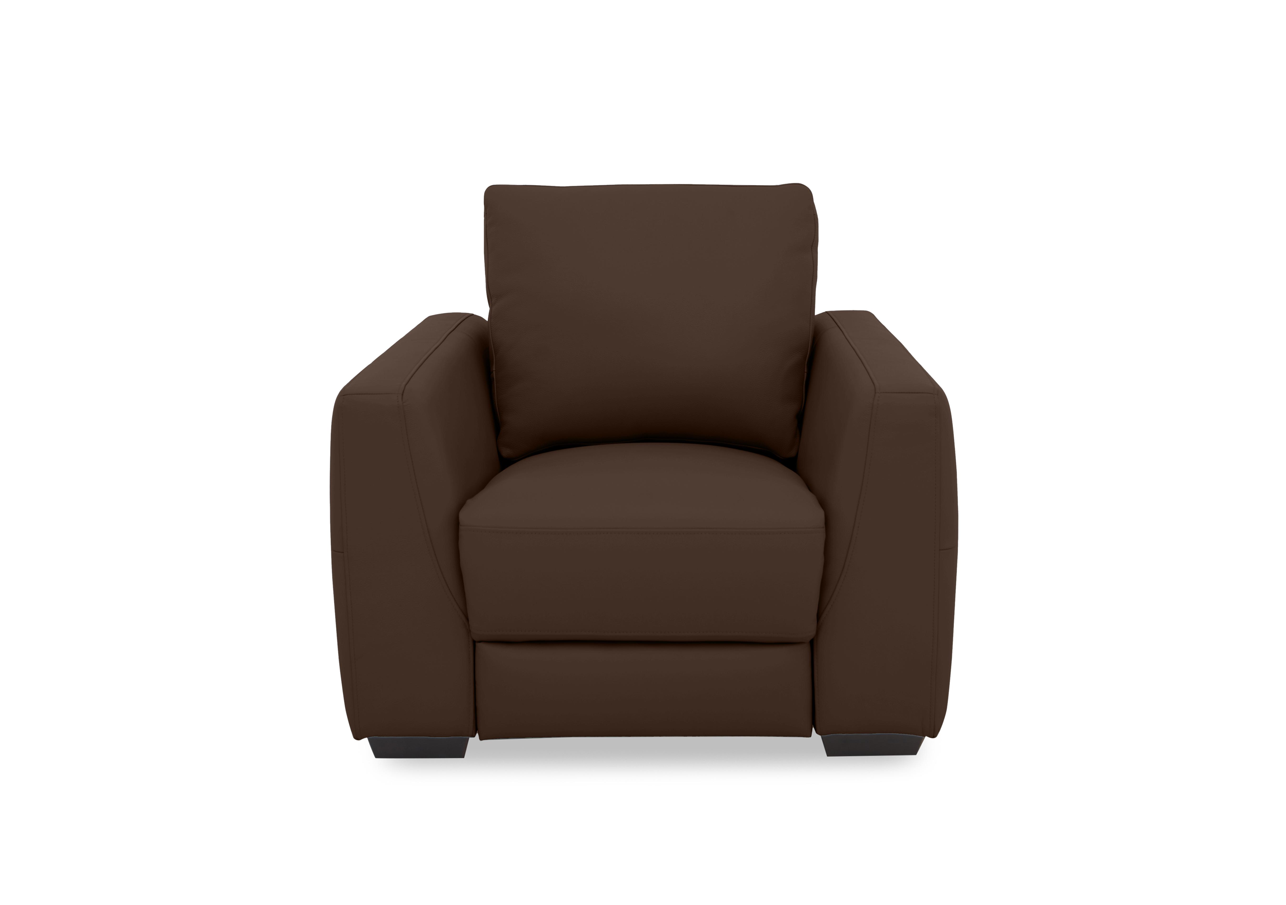 Dinky Leather Chair in Chocolate Cat-60/08 on Furniture Village
