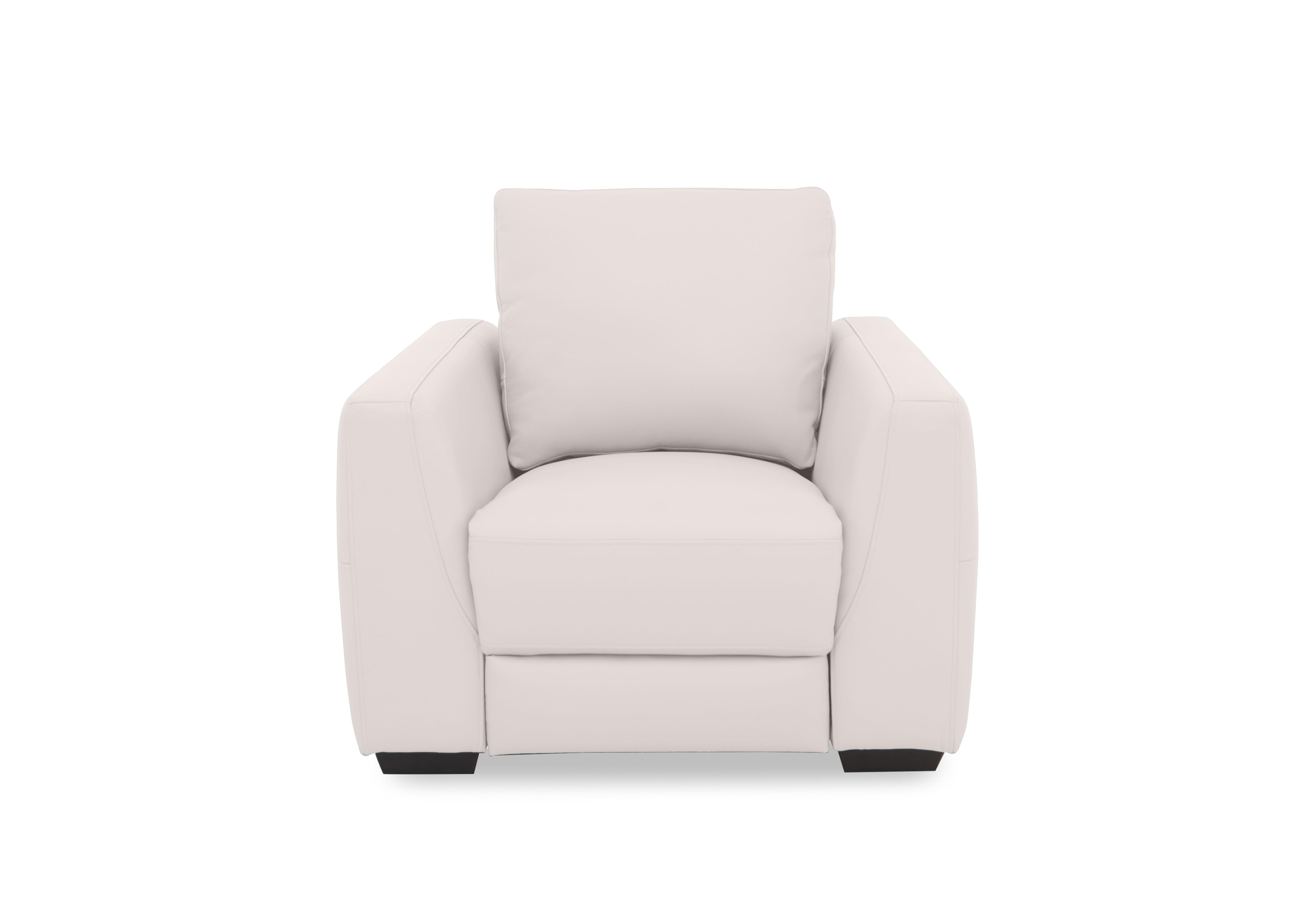 Dinky Leather Power Recliner Chair in Cotton Cat-40/13 on Furniture Village