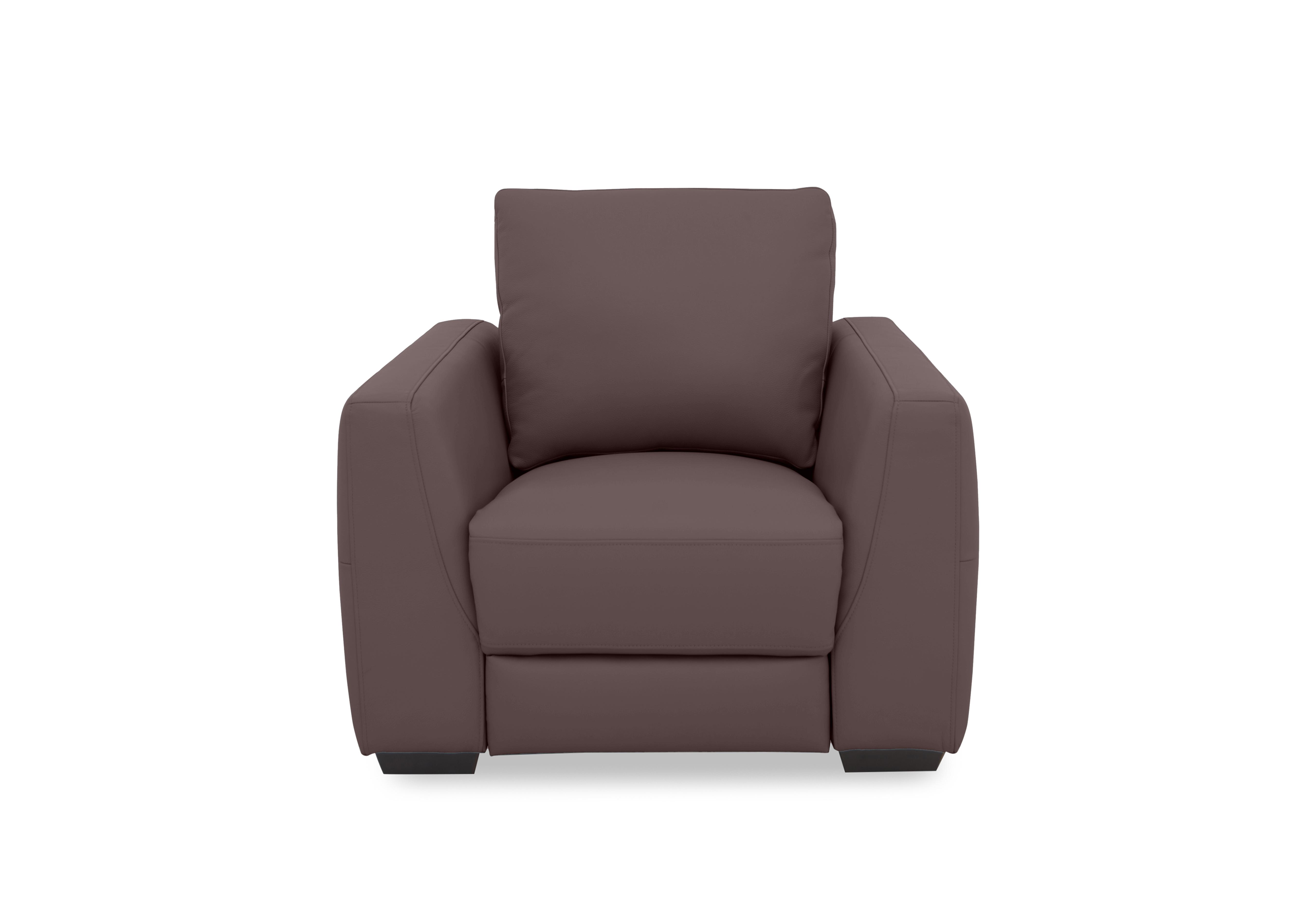 Dinky Leather Power Recliner Chair in Mulberry Cat-40/30 on Furniture Village