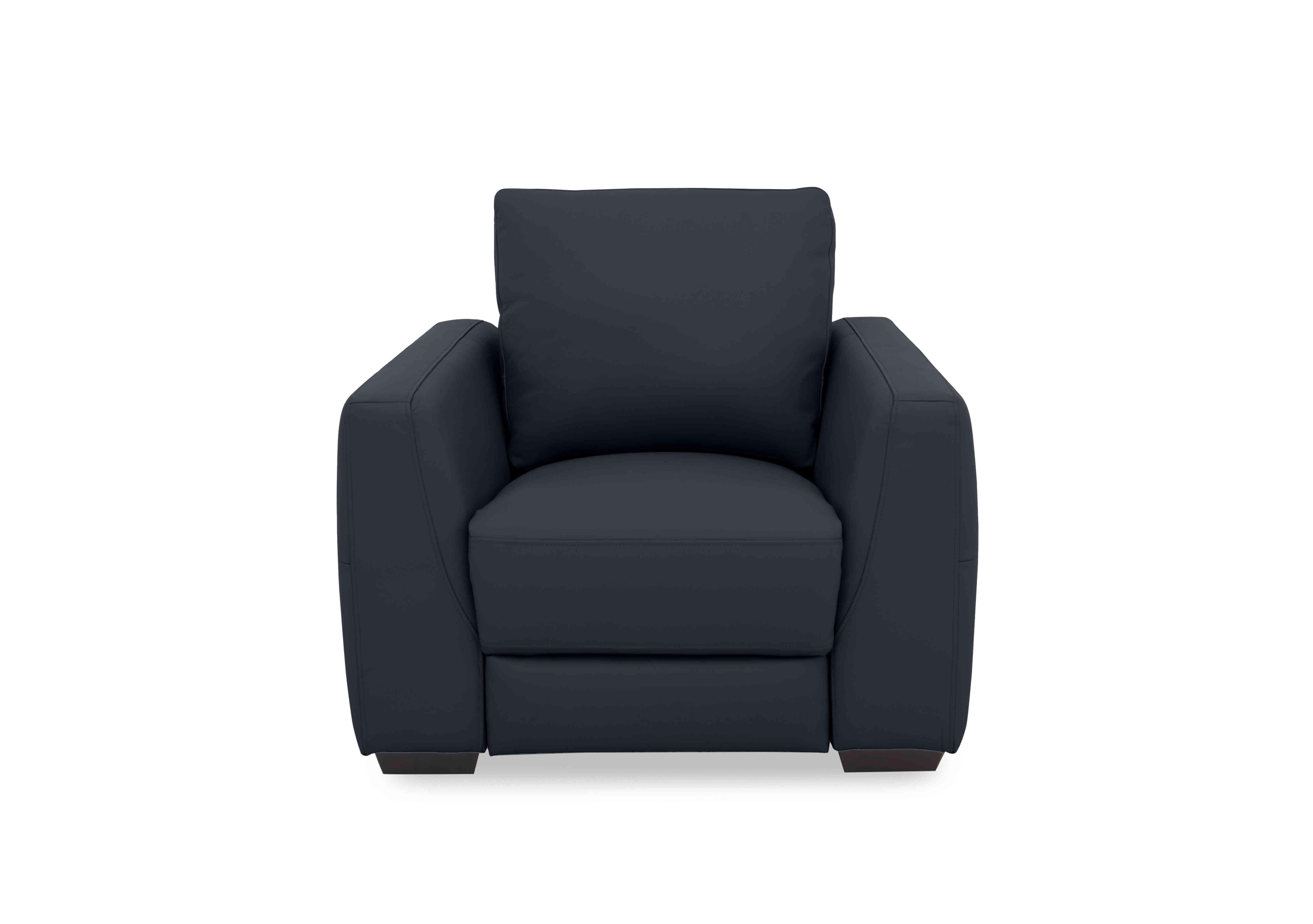 Dinky Leather Chair in Navy Cat-40/24 on Furniture Village