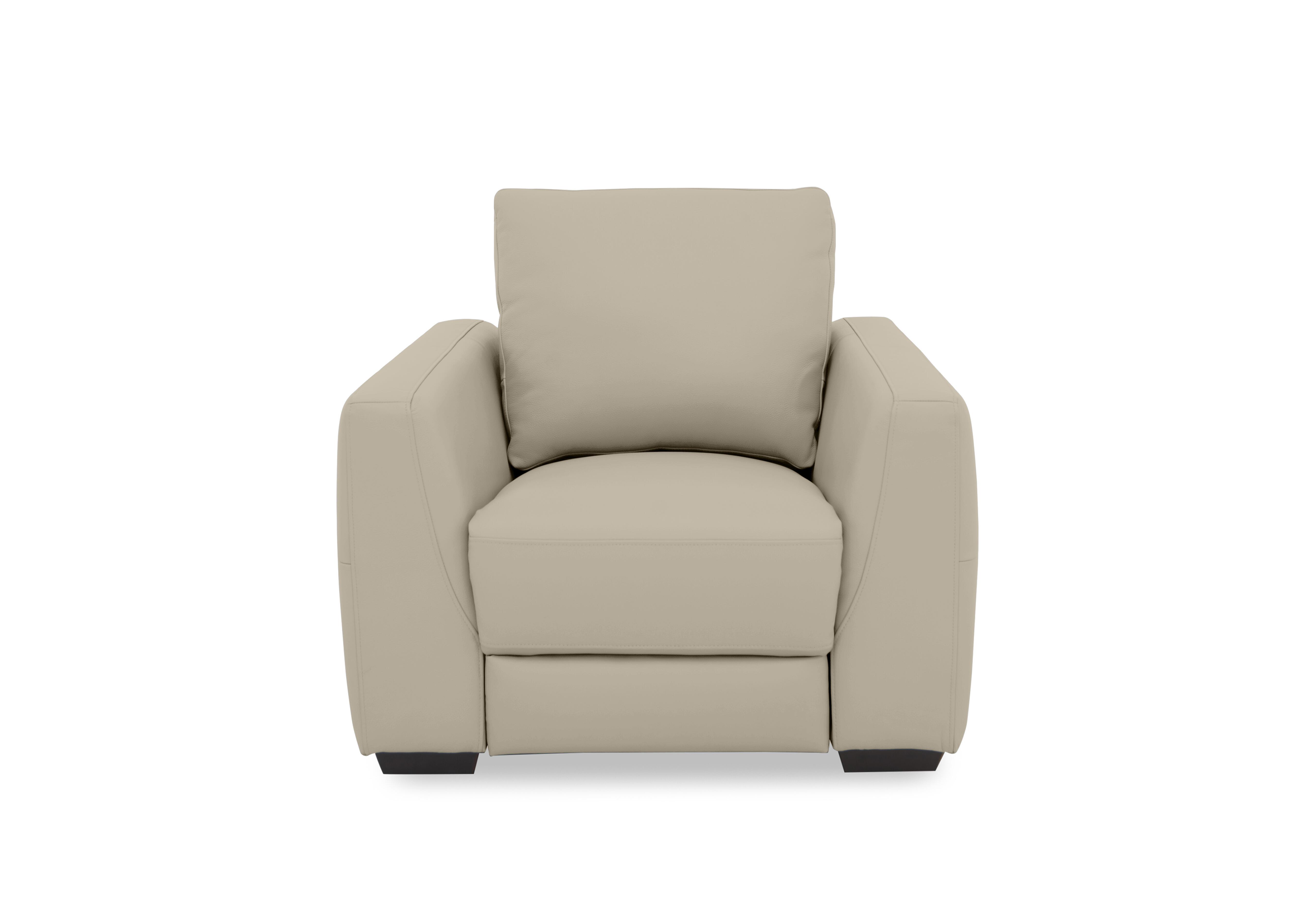 Dinky Leather Chair in Oyster Cat-40/08 on Furniture Village
